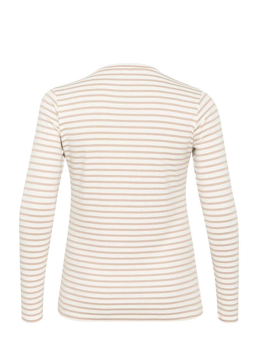 Kaffe Curve - KClia T-Shirt - palaidinukės ilgomis rankovėmis - chalk/beige, peach heart - 1