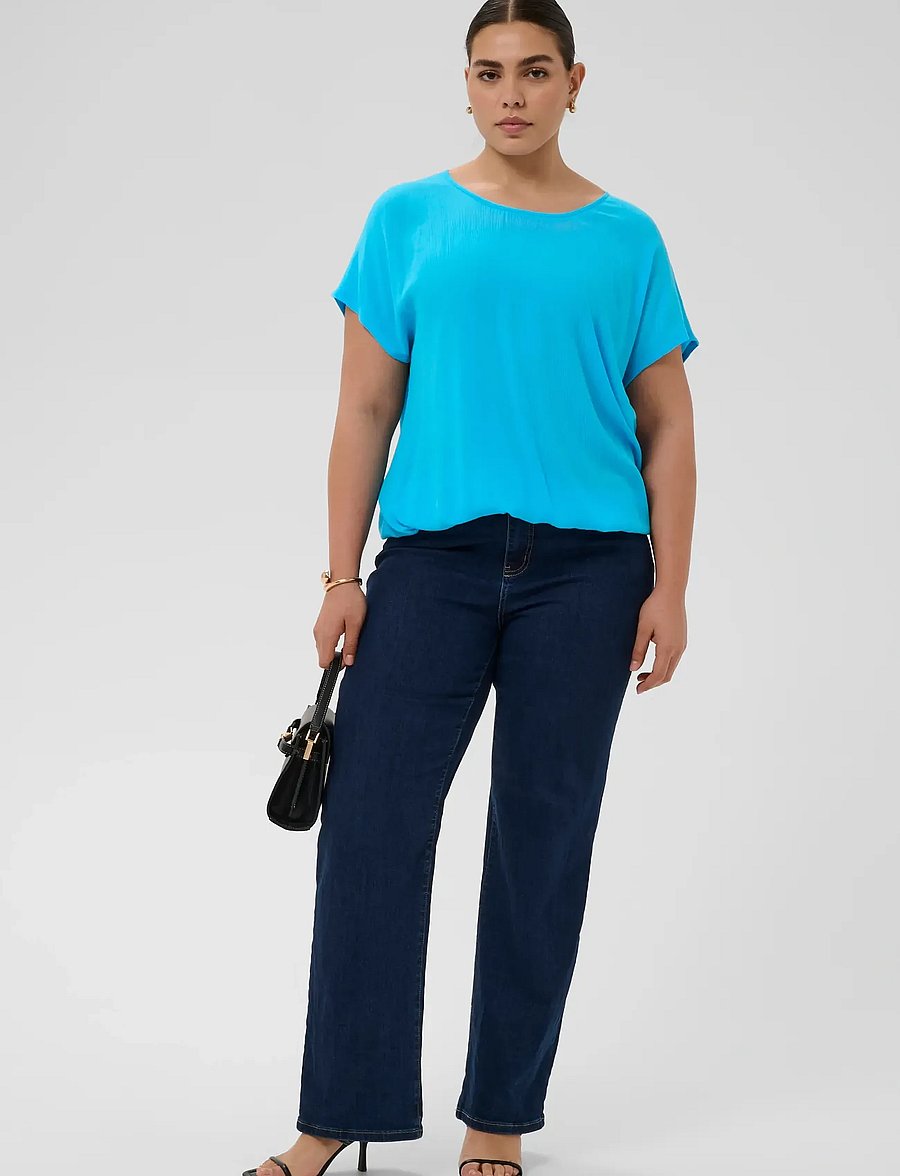 Kaffe Curve - KCami Stanley SS - t-shirts - aquarius - 3