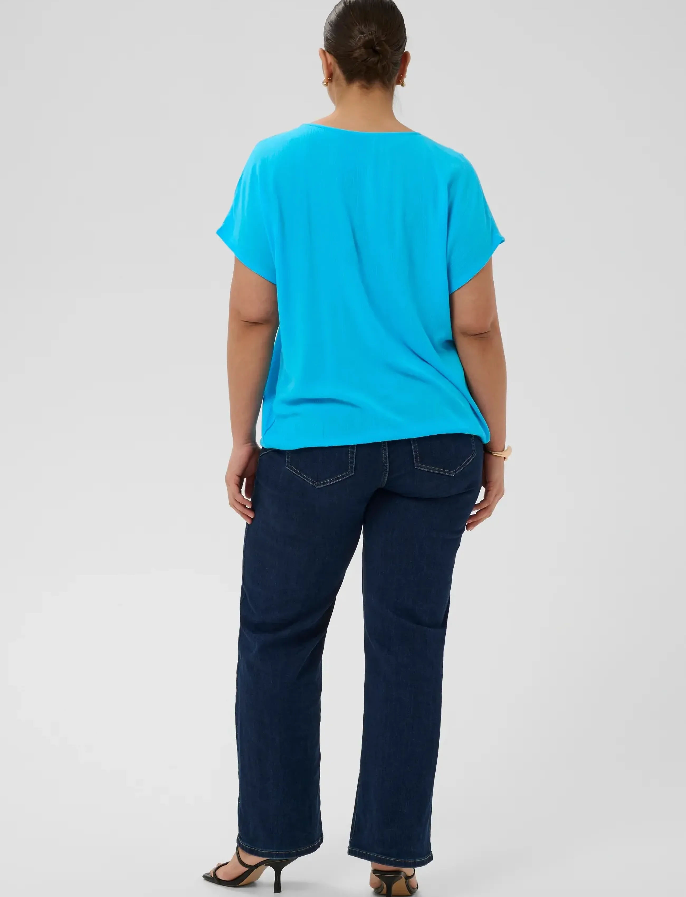 Kaffe Curve - KCami Stanley SS - t-shirts - aquarius - 4