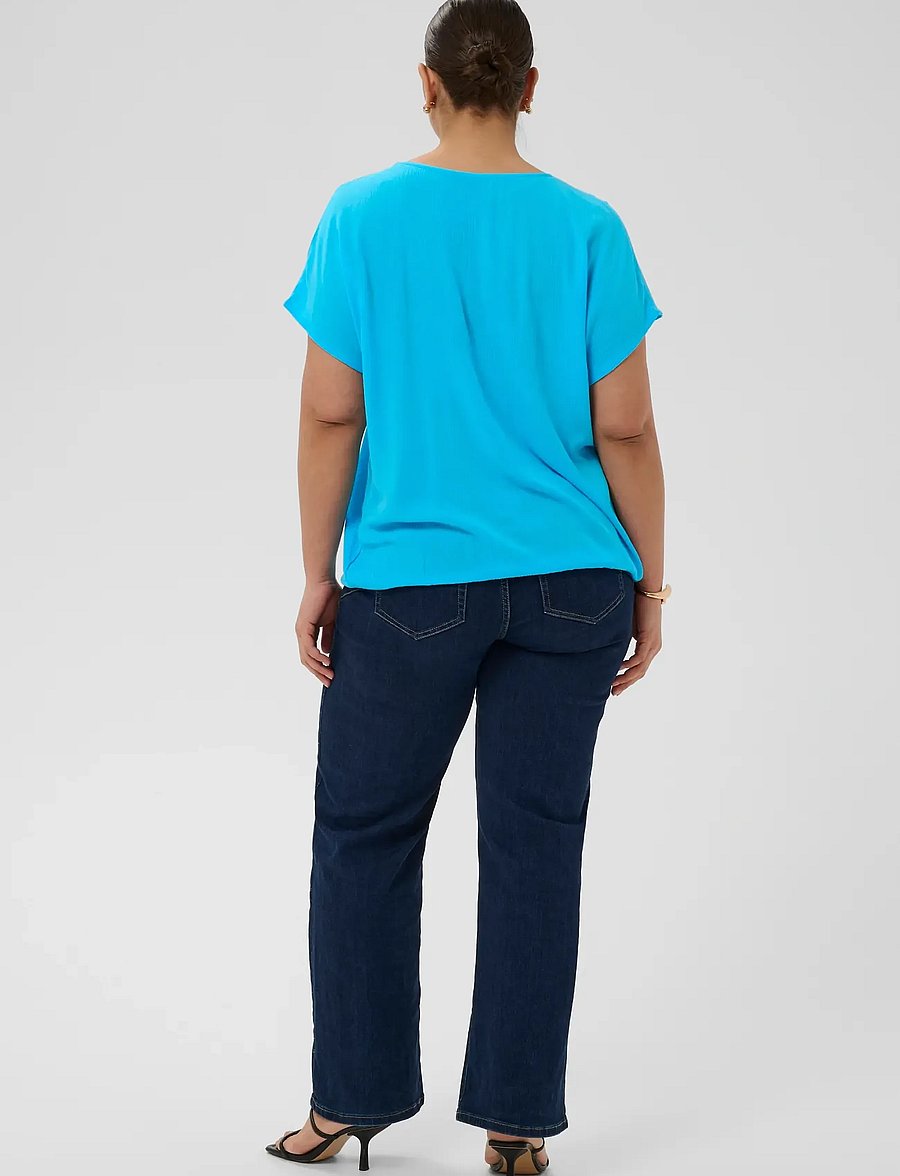 Kaffe Curve - KCami Stanley SS - t-shirts - aquarius - 4