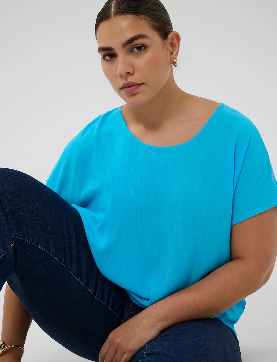 Kaffe Curve - KCami Stanley SS - t-shirts - aquarius - 5