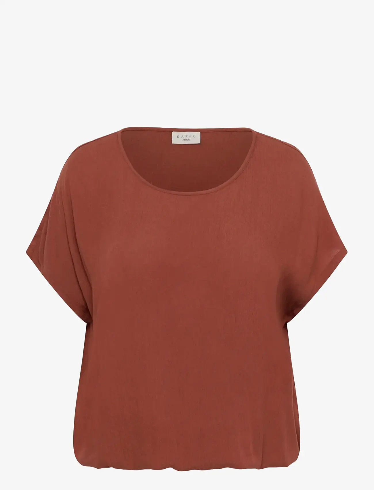 Kaffe Curve - KCami Stanley SS - t-shirts - henna - 1