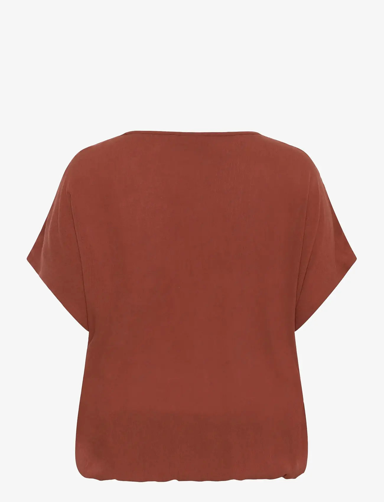 Kaffe Curve - KCami Stanley SS - t-shirts - henna - 2