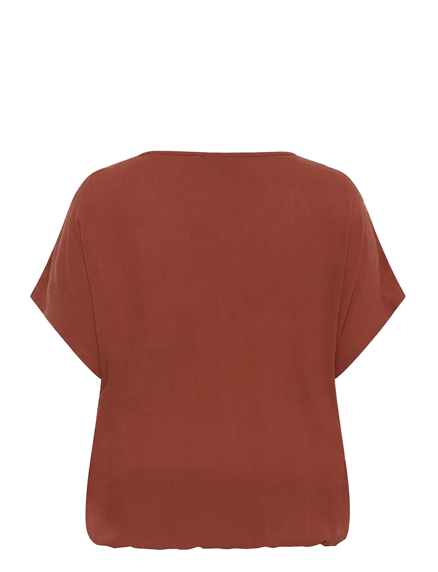 Kaffe Curve - KCami Stanley SS - t-shirts - henna - 2