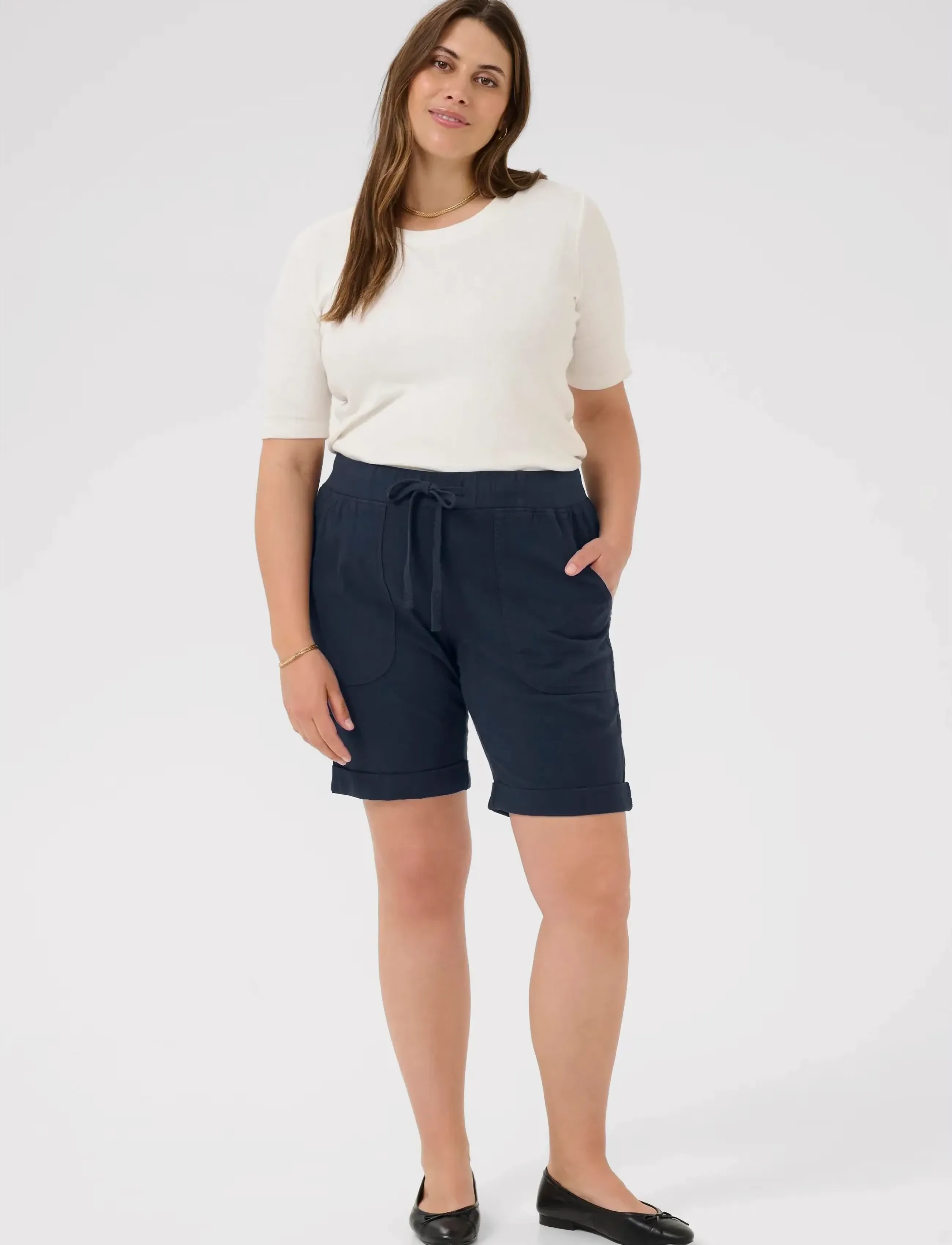 Kaffe Curve - KCnana Shorts - shorts casual - midnight marine - 3