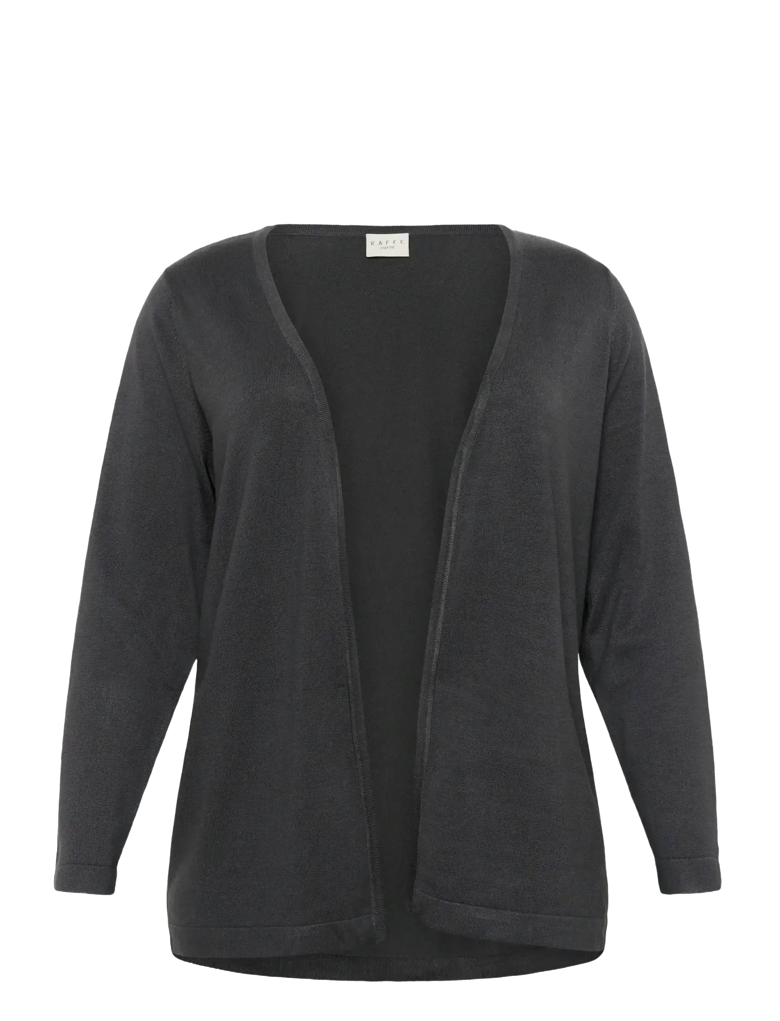 Kaffe Curve KCfarsia Cardigan - Tøj - BLACK OYSTER / black