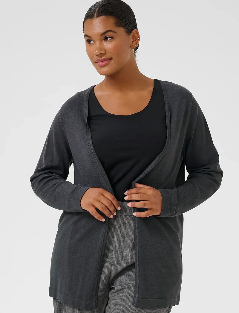 Kaffe Curve - KCfarsia Cardigan - cardigans - black oyster - 0