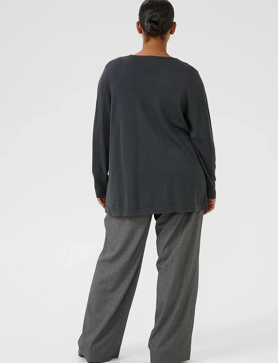 Kaffe Curve - KCfarsia Cardigan - strickjacken - black oyster - 4