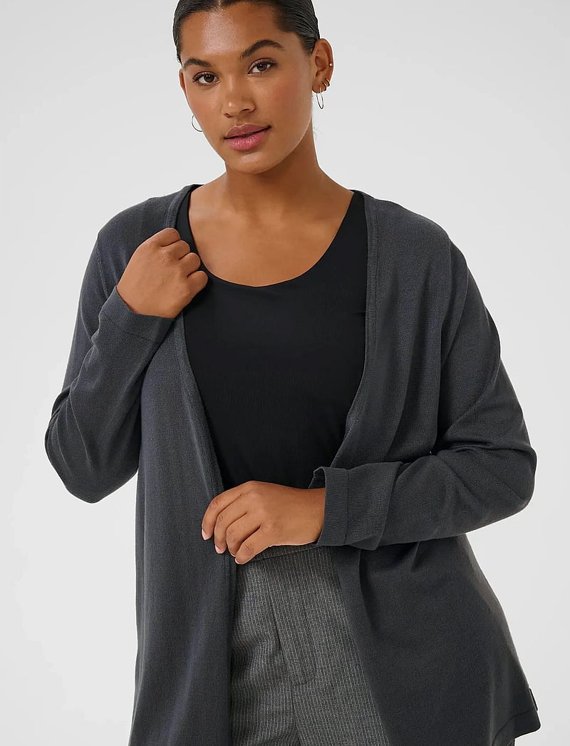 Kaffe Curve - KCfarsia Cardigan - cardigans - black oyster - 5