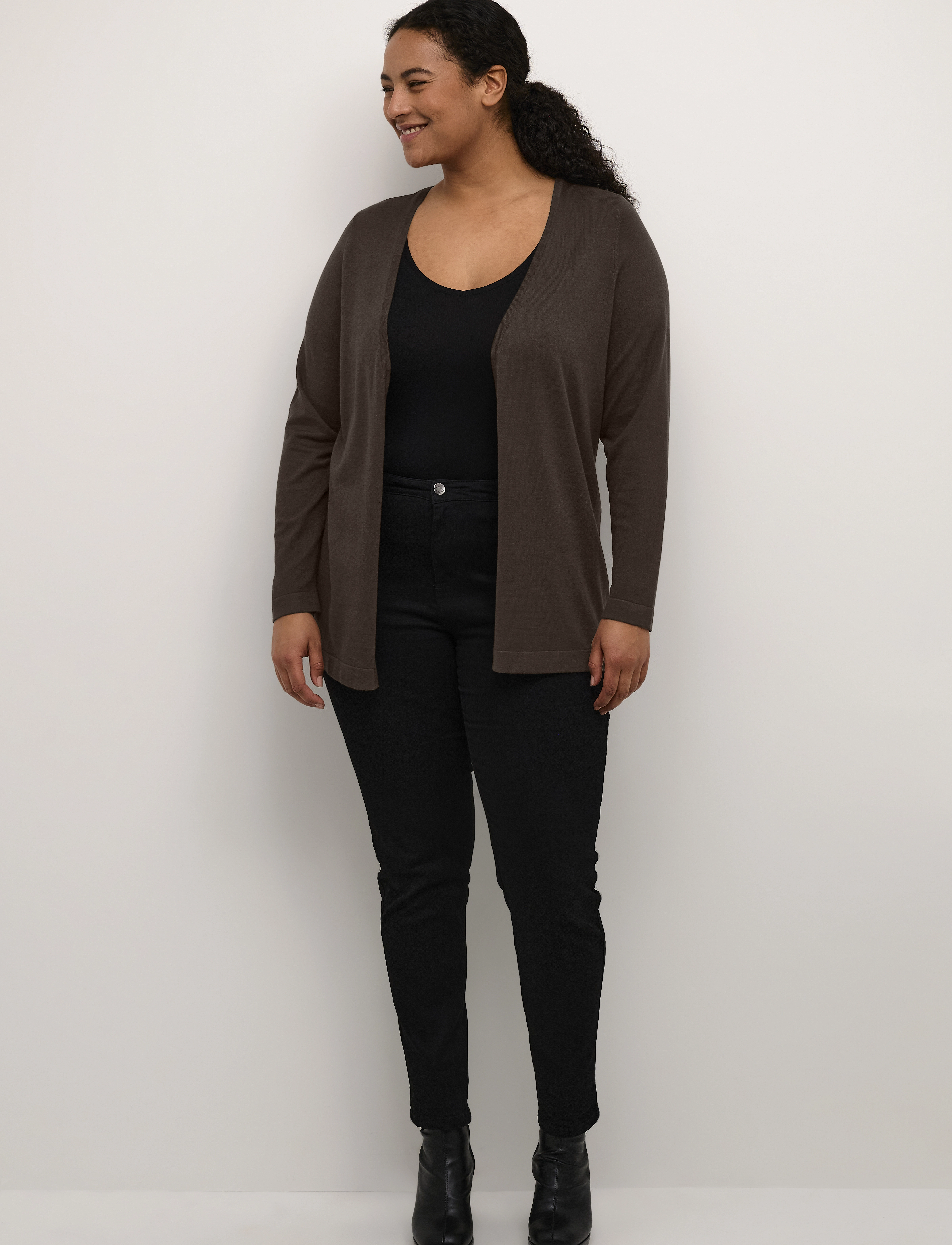 Kaffe Curve - KCfarsia Cardigan - laveste priser - java - 3