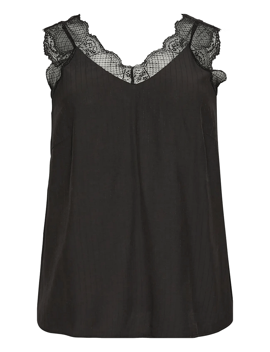 Kaffe Curve - KCjakobine Top - Ärmlösa blusar - black deep - 1