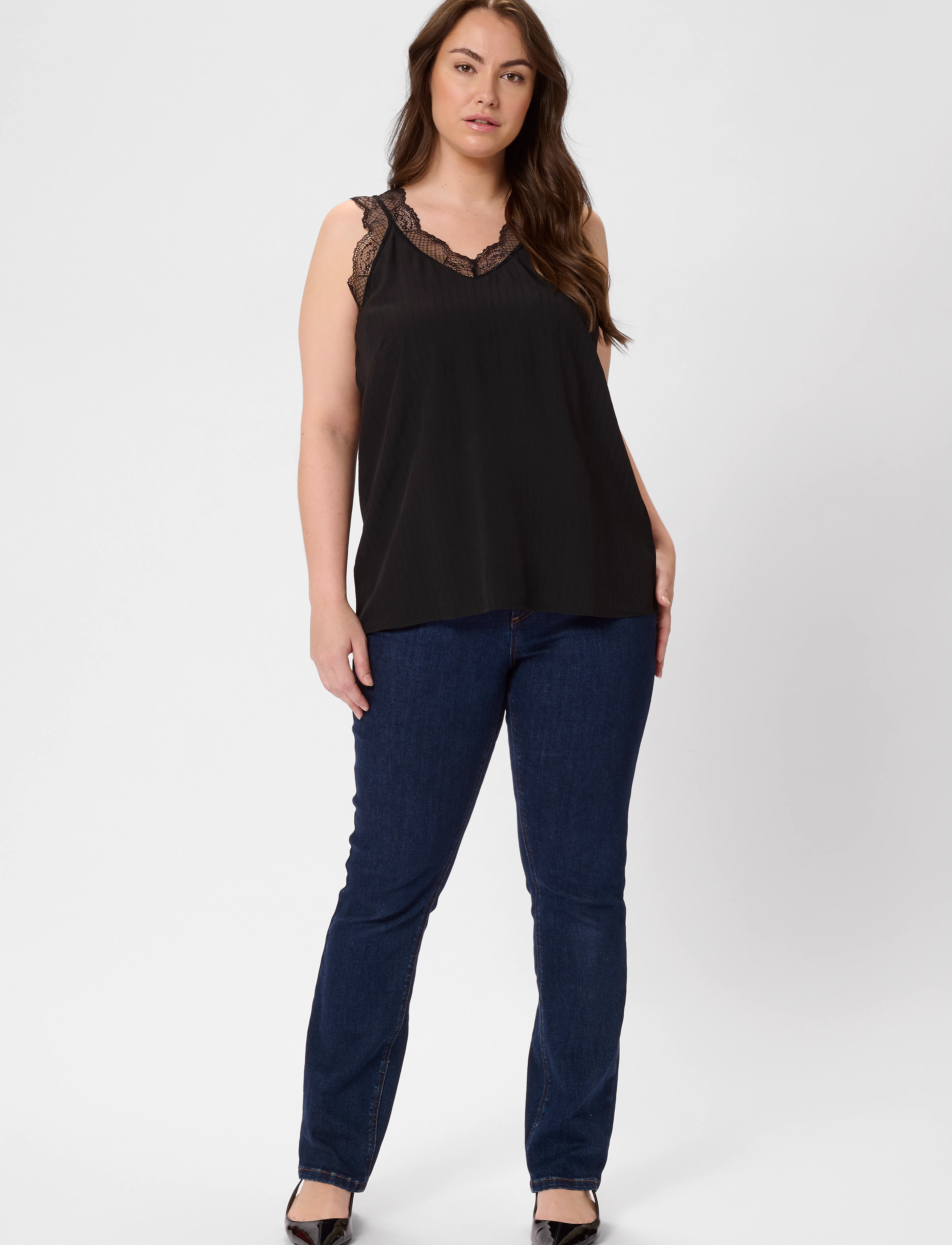 Kaffe Curve - KCjakobine Top - Ärmlösa blusar - black deep - 3
