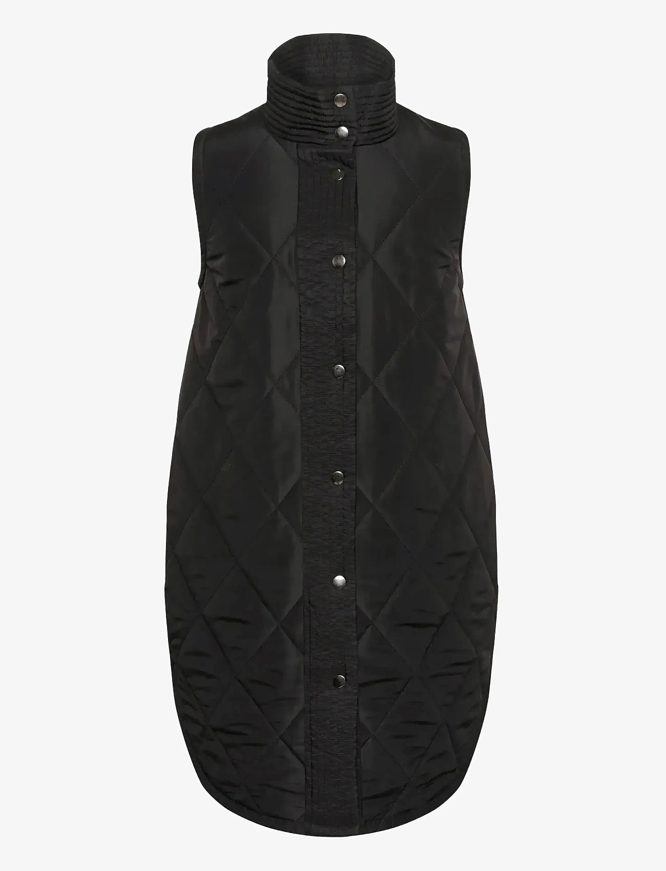 Kaffe Curve - KCmalena Qouilted Waist Coat - höstjackor - black deep - 1