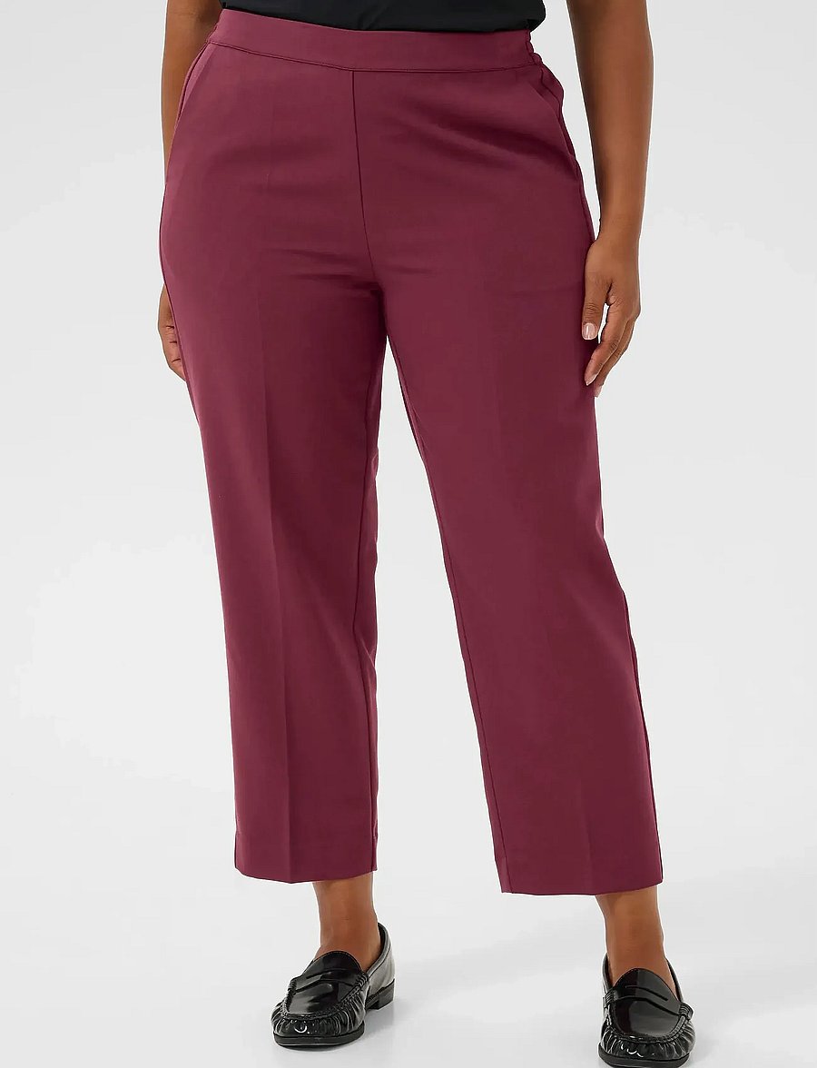 Kaffe Curve - KCsakira Cropped Pants - anzugshosen - windsor wine - 0