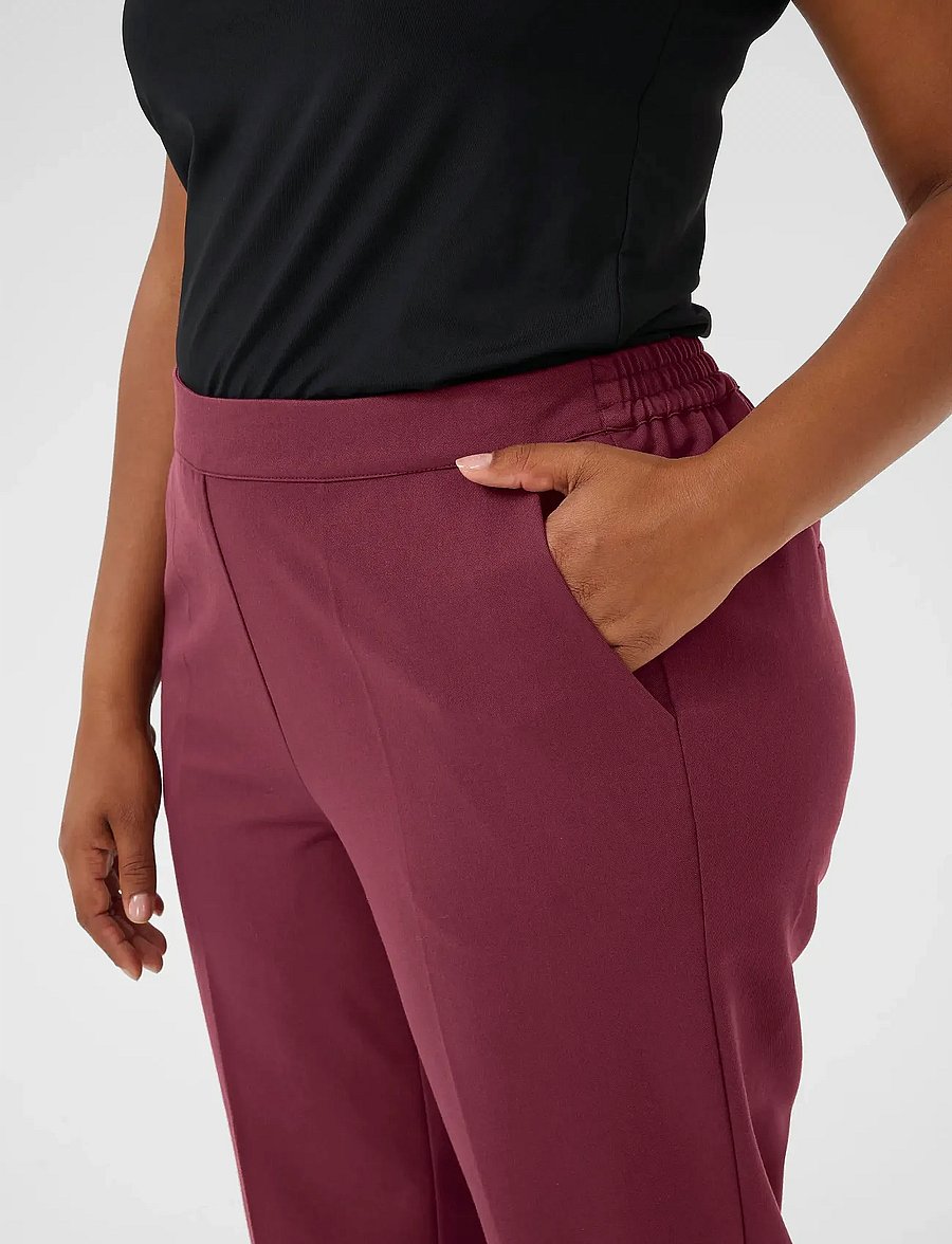 Kaffe Curve - KCsakira Cropped Pants - anzugshosen - windsor wine - 5