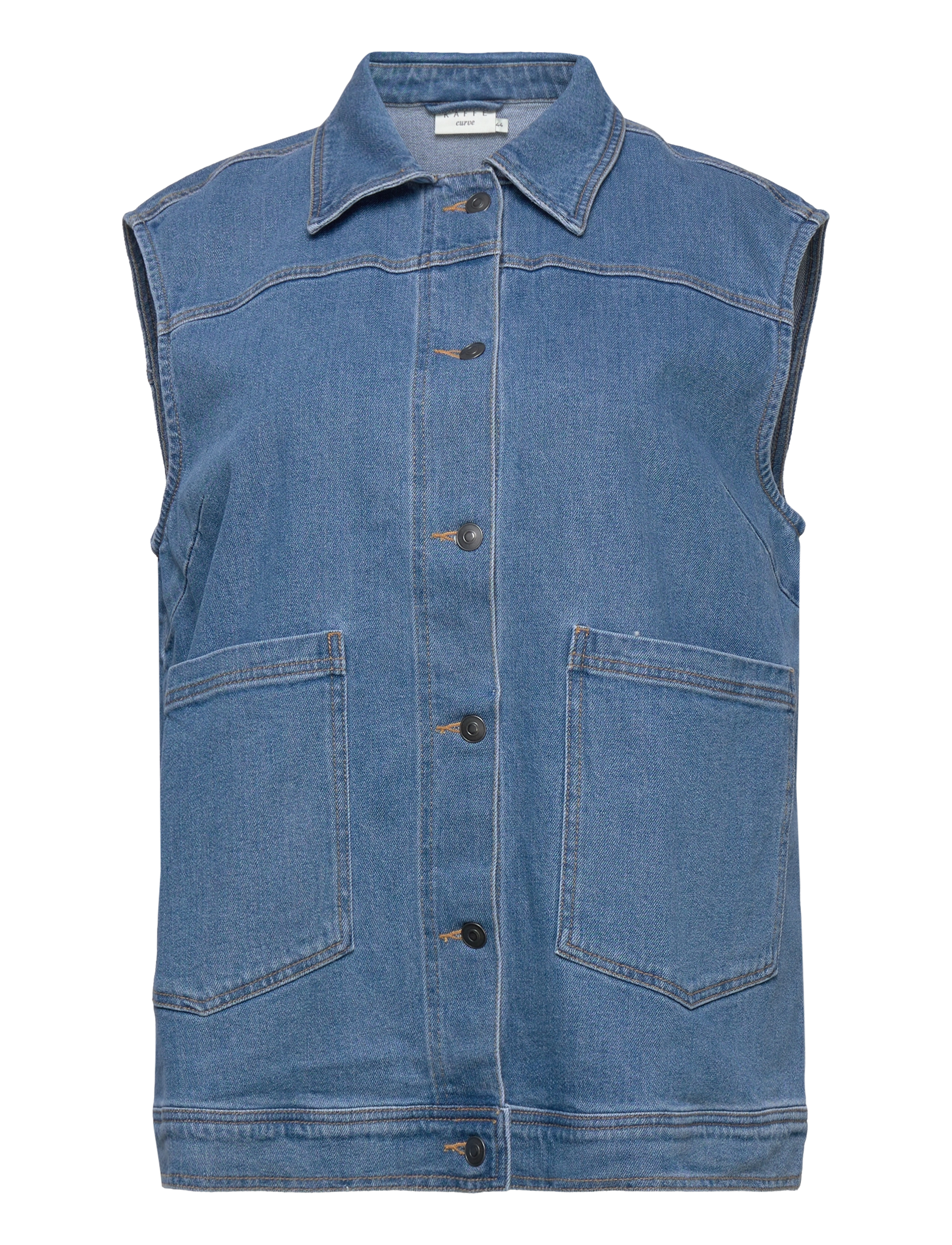 Kaffe Curve - KCnicala Denim Vest - blue washed denim - 1