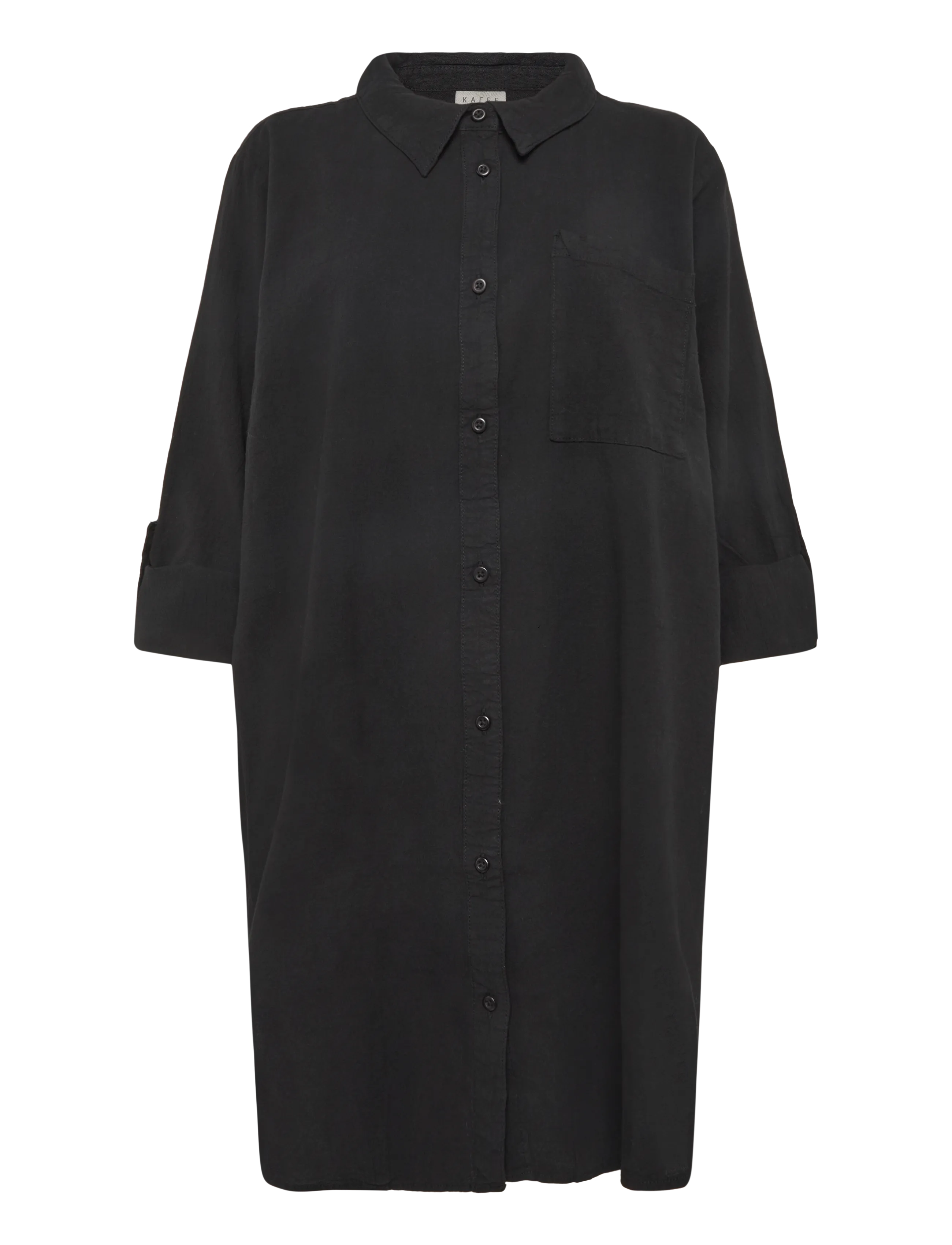 Kaffe Curve KCnana Shirt Tunic - Blūzes un krekli - BLACK DEEP / black