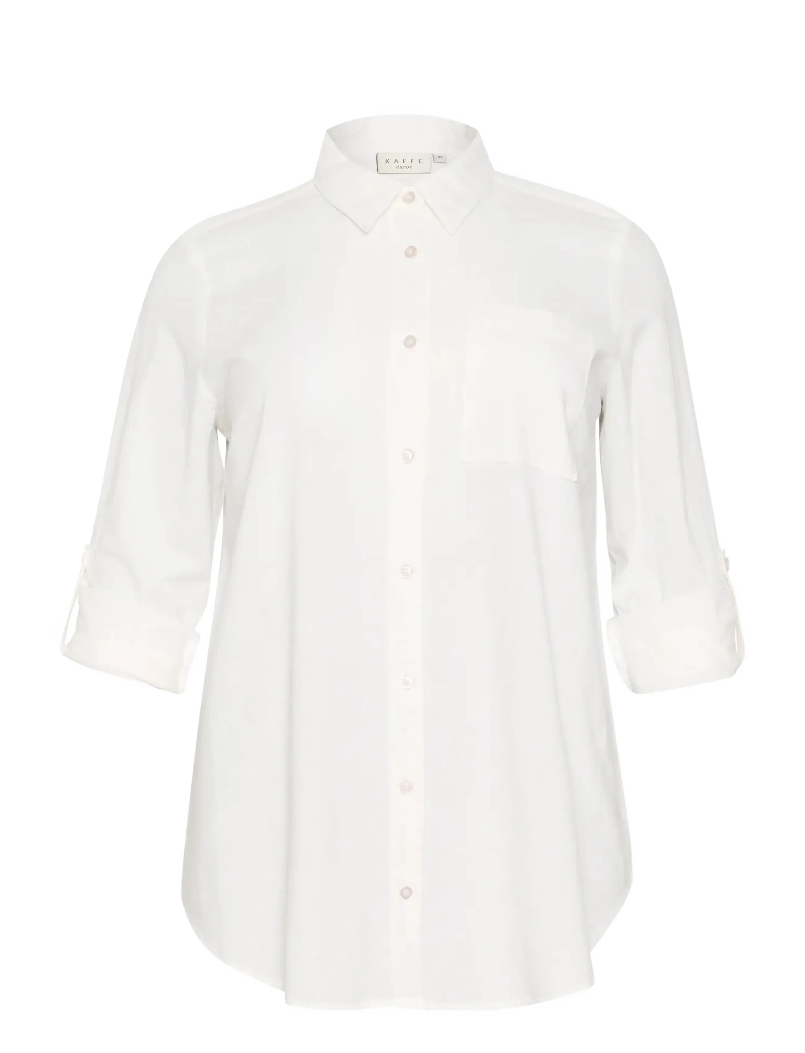 Kaffe Curve KCnana Shirt Tunic - Blusar & Skjortor - CHALK / white