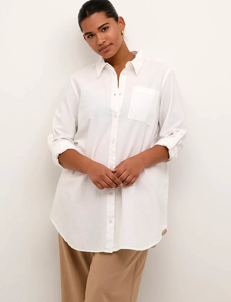 Kaffe Curve - KCnana Shirt Tunic - tunikor - chalk - 0