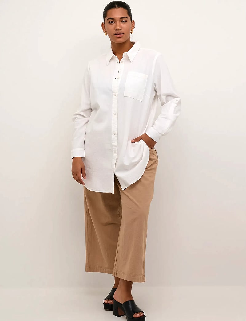 Kaffe Curve - KCnana Shirt Tunic - tunikor - chalk - 3