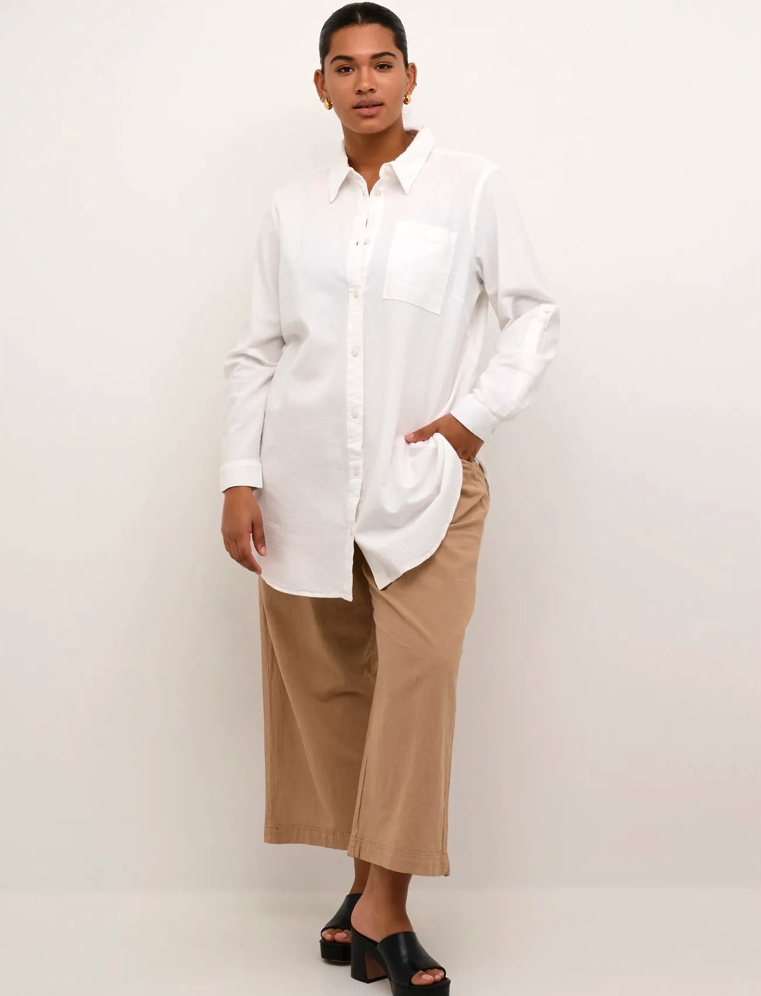 Kaffe Curve - KCnana Shirt Tunic - tuniken - chalk - 3