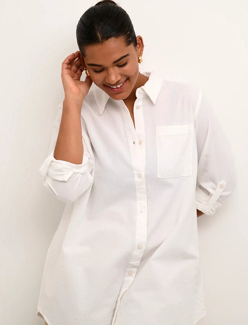 Kaffe Curve - KCnana Shirt Tunic - tunikor - chalk - 5
