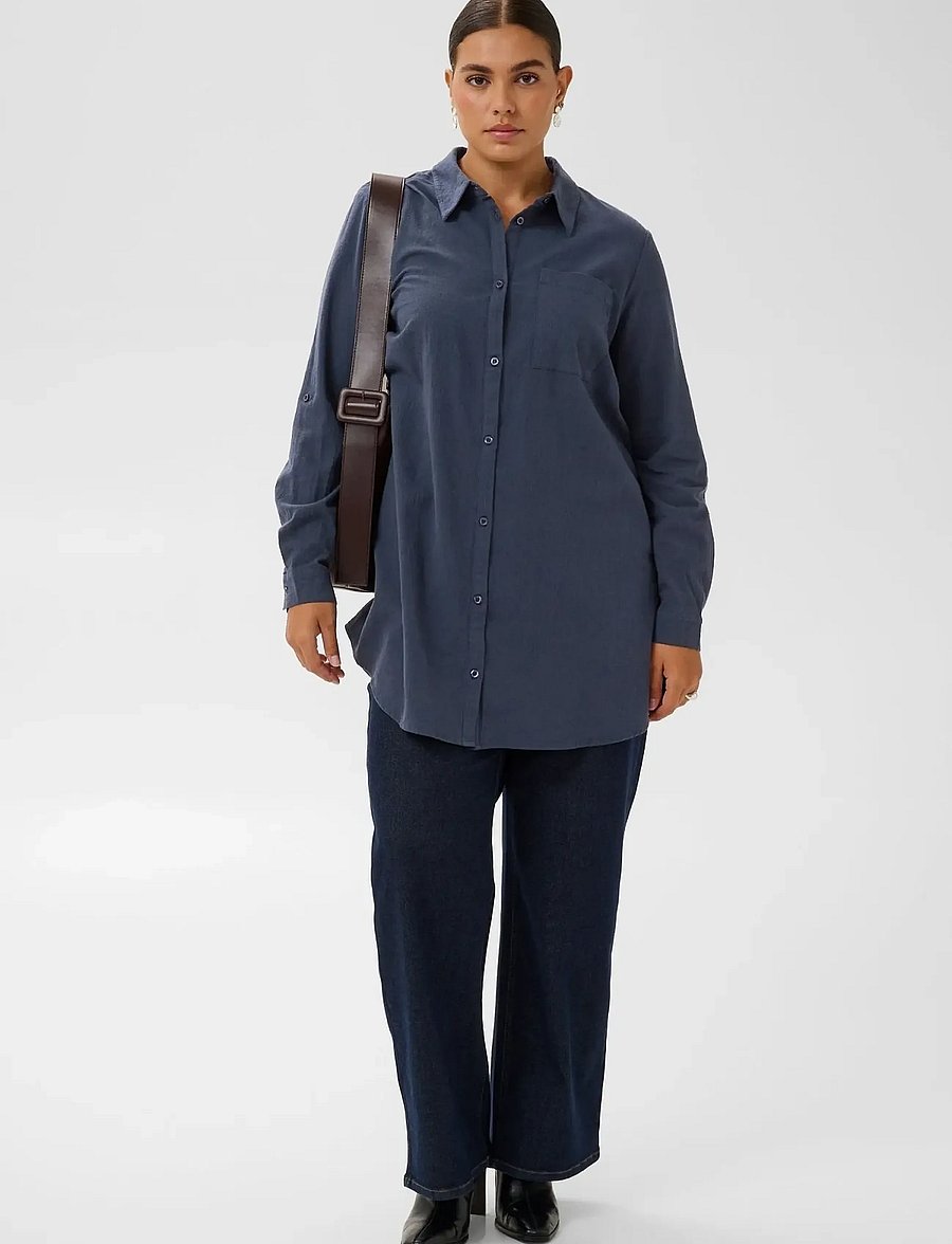 Kaffe Curve - KCnana Shirt Tunic - tunikor - midnight marine - 0