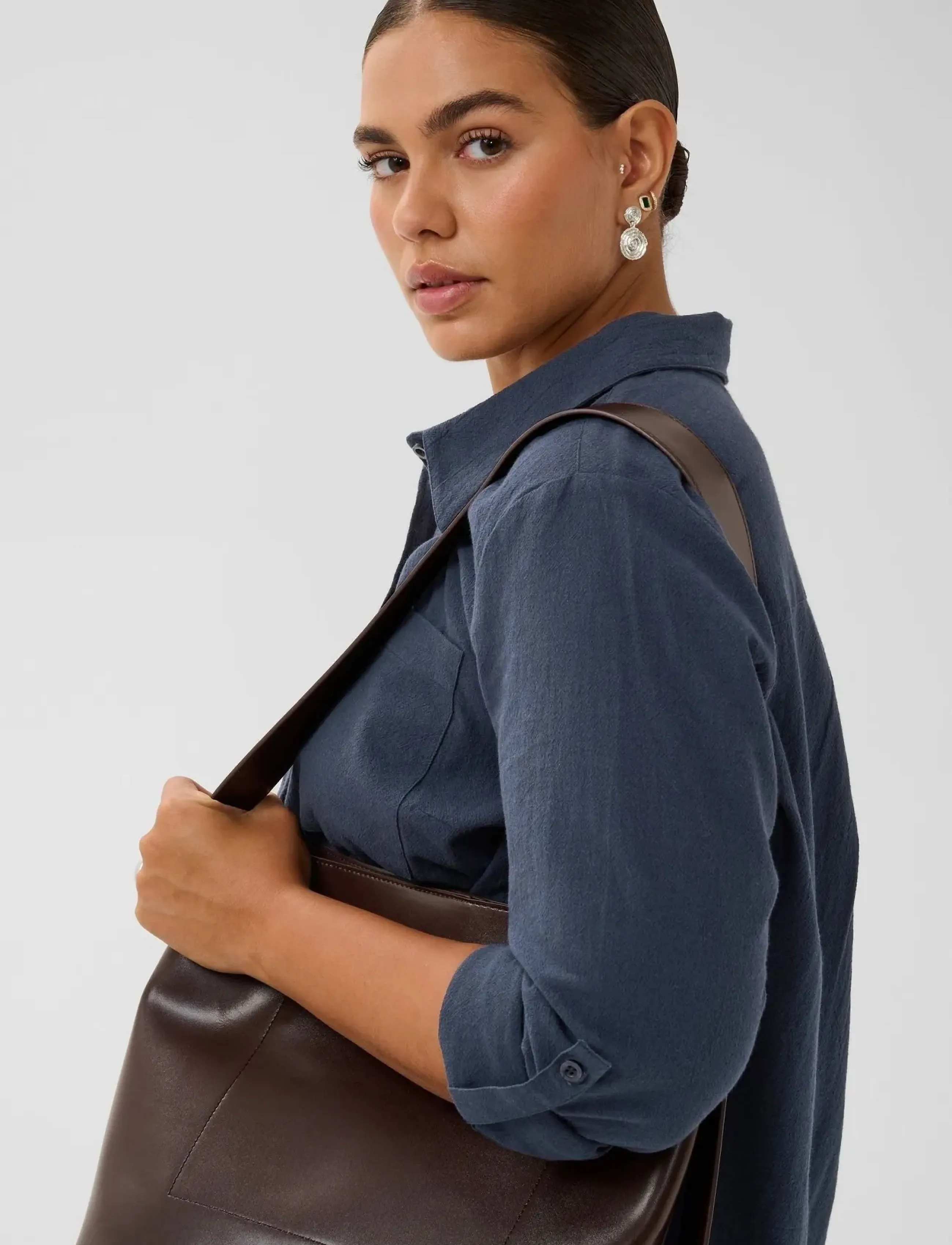 Kaffe Curve - KCnana Shirt Tunic - tunikor - midnight marine - 3