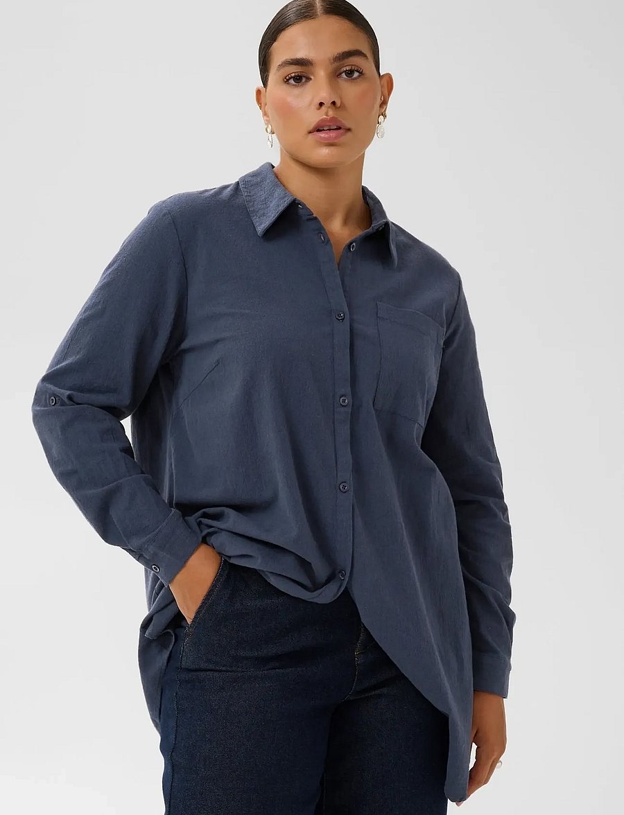 Kaffe Curve - KCnana Shirt Tunic - tunikor - midnight marine - 4