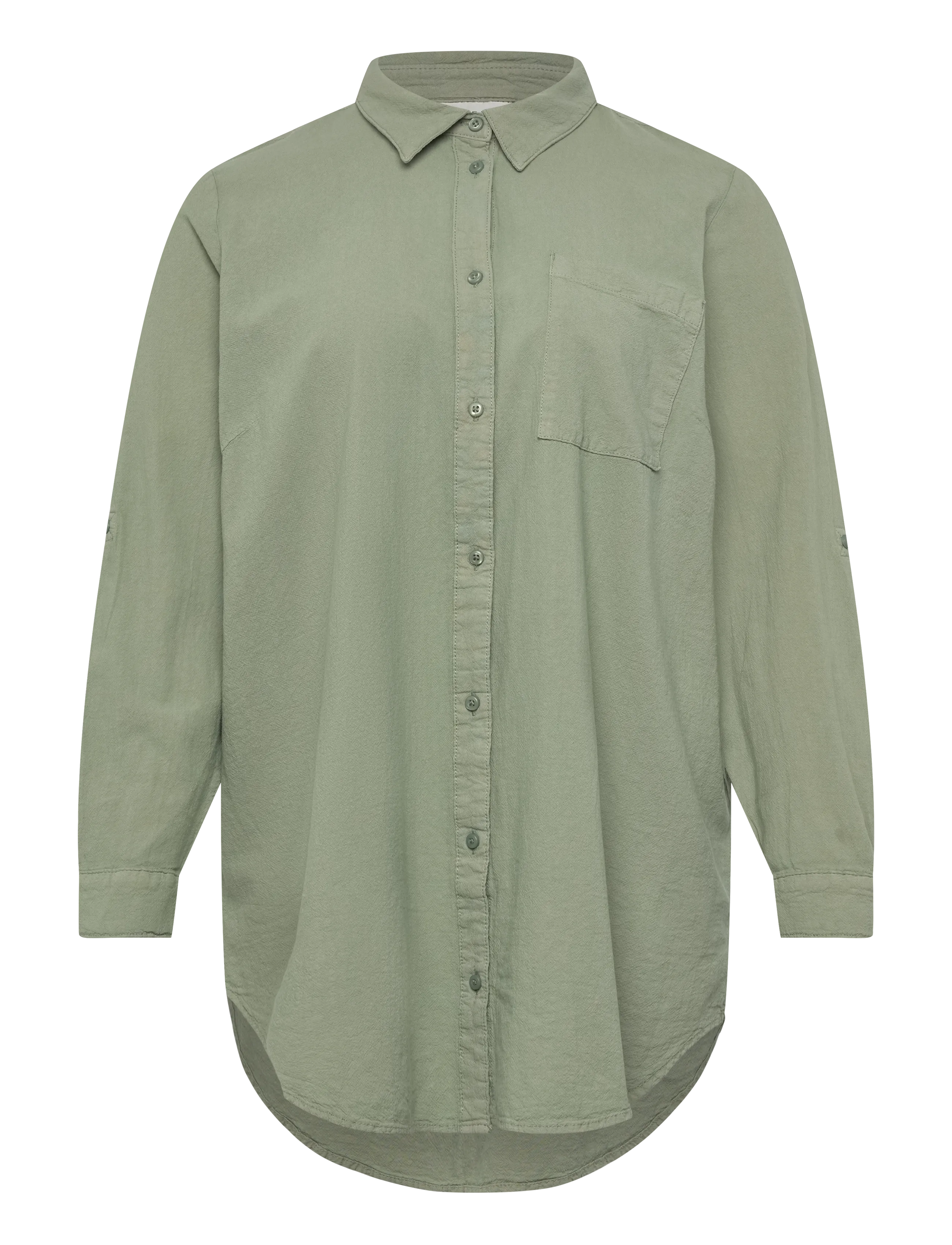Kaffe Curve KCnana Shirt Tunic - Bluser & Skjorter - SEA SPRAY / green