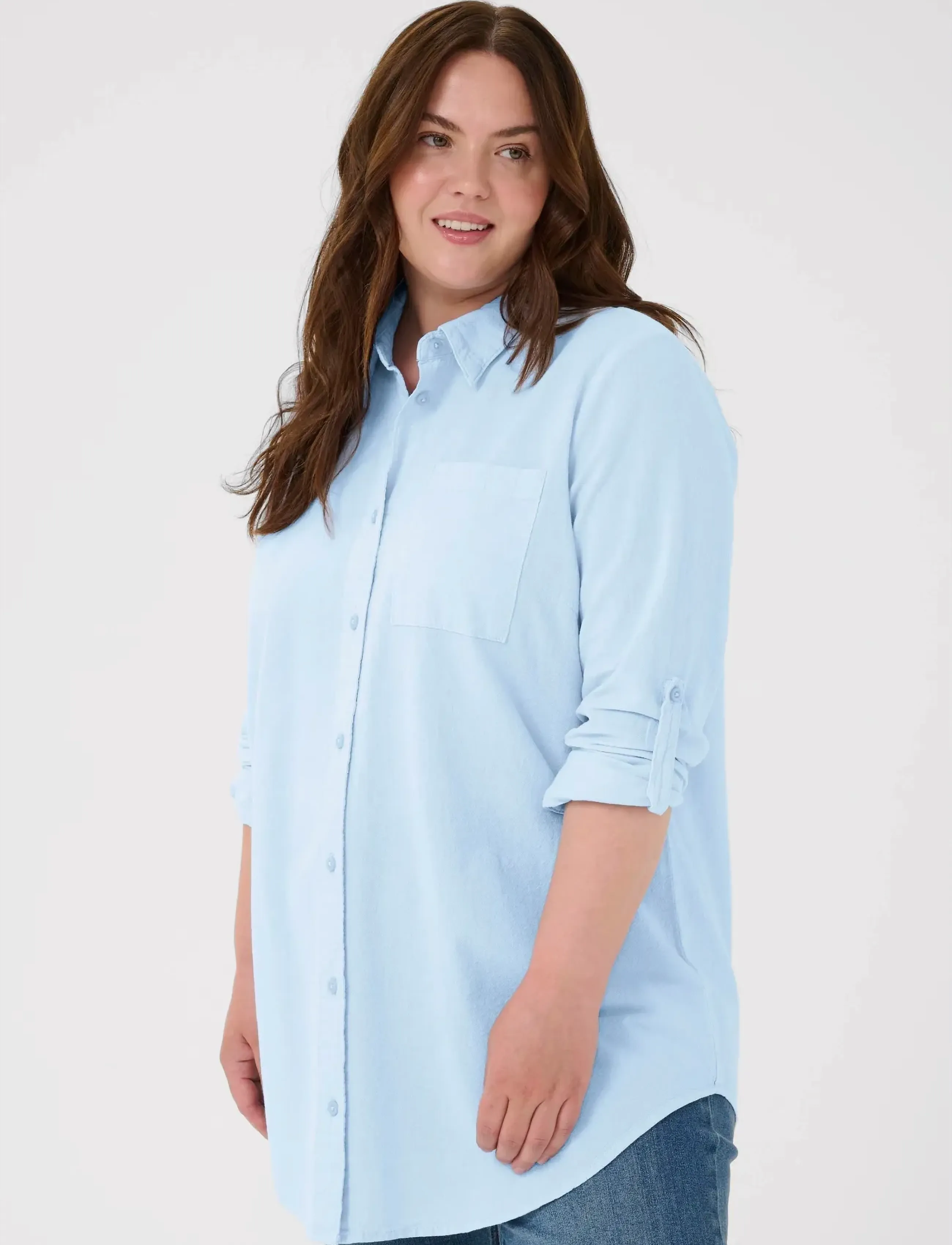 Kaffe Curve Kcnana Shirt Tunic, 44, Oberteile, Blau - Tunics, Frauen