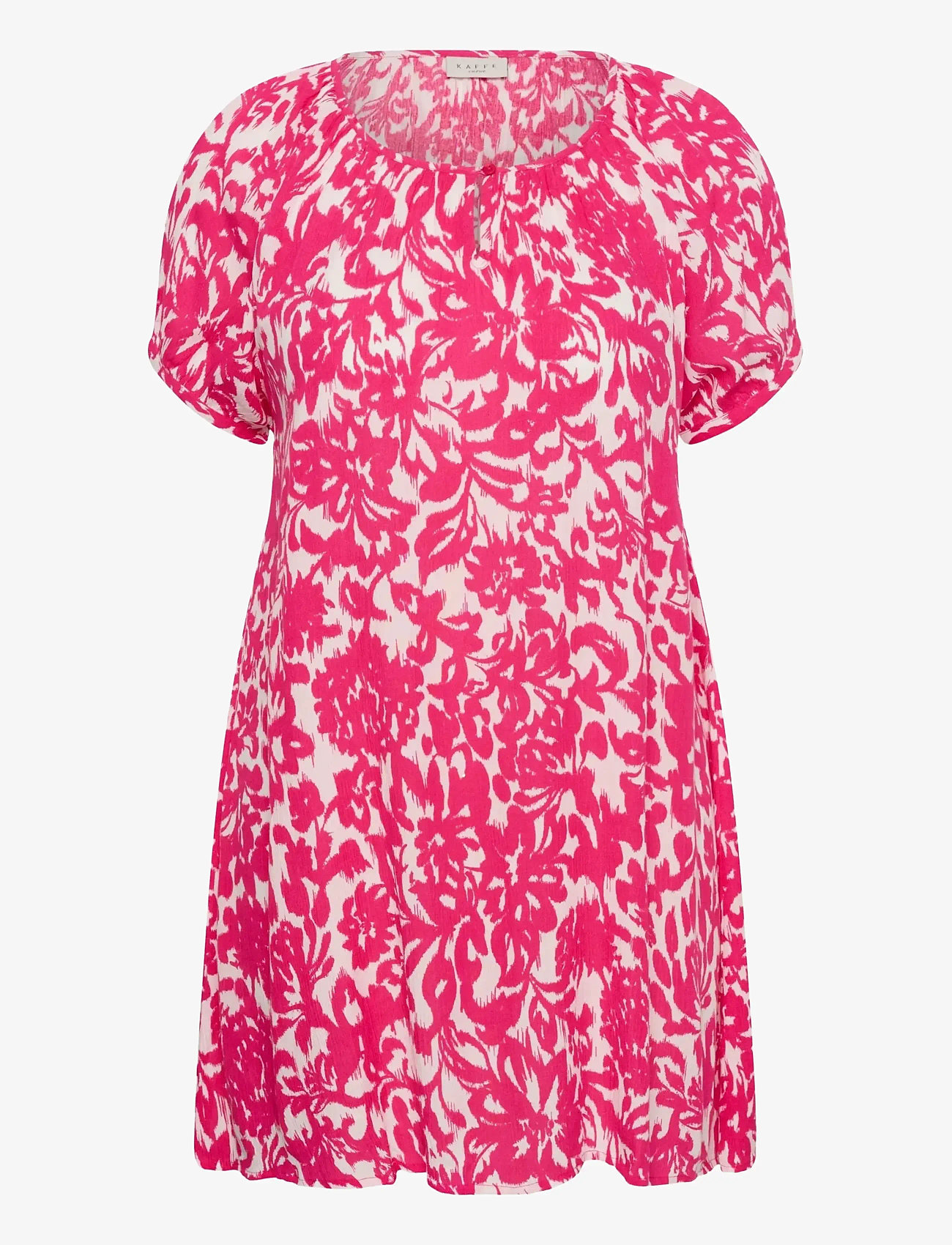 Kaffe Curve - KCvilana Ami Tunic - tuniken - beetroot purple chalk flower - 1