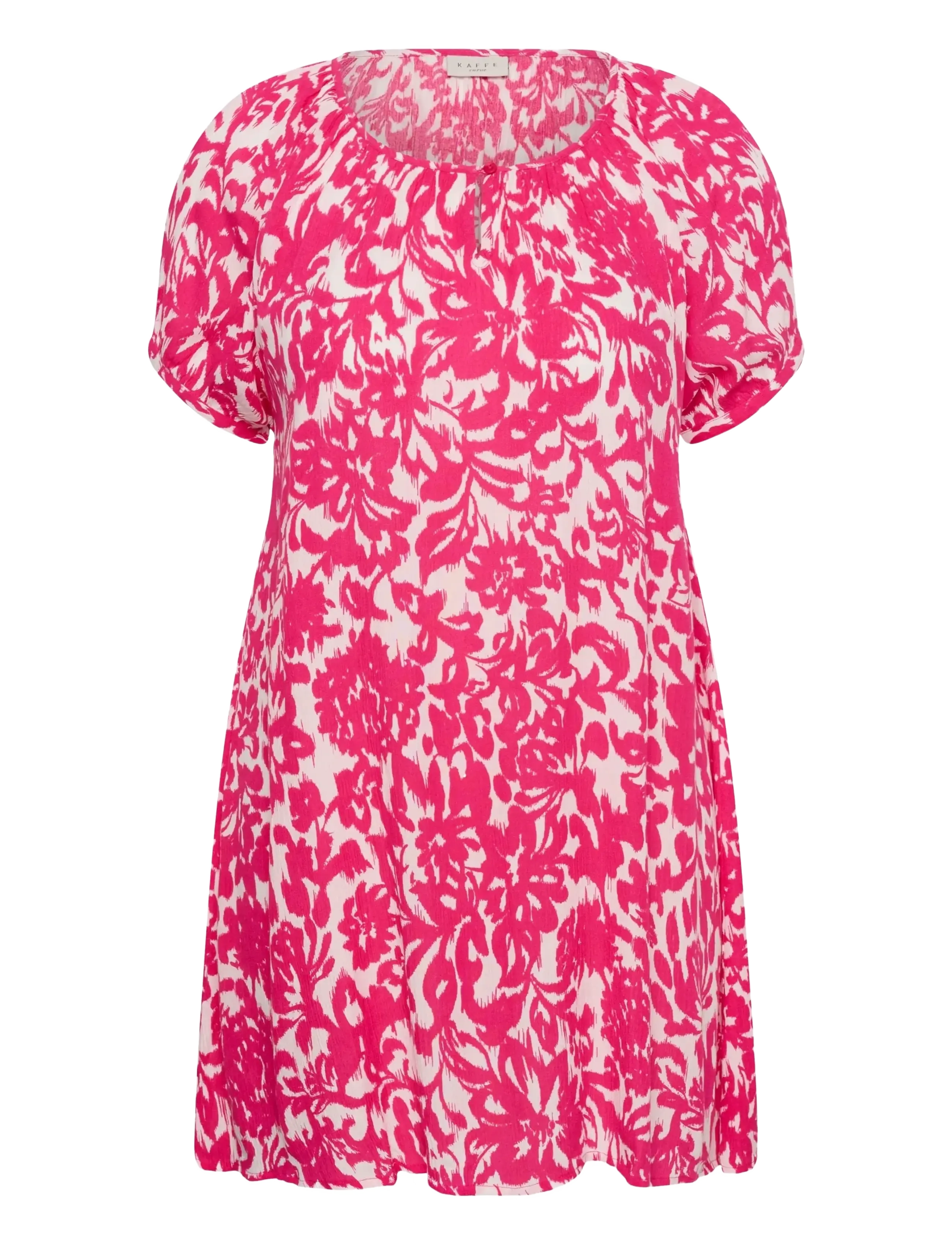 Kaffe Curve KCvilana Ami Tunic - Blouses & Overhemden - BEETROOT PURPLE CHALK FLOWER / pink/rose