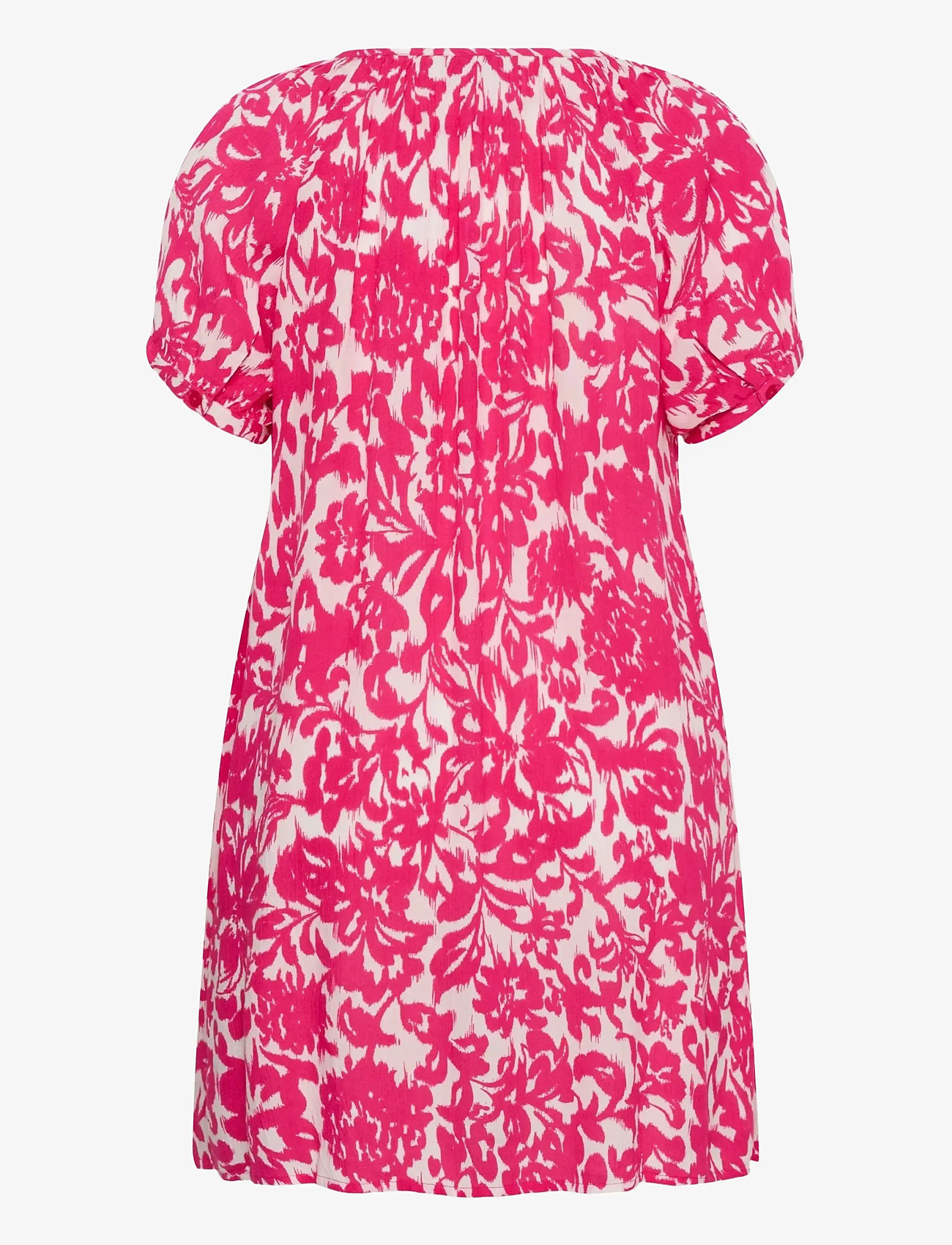 Kaffe Curve - KCvilana Ami Tunic - tuniken - beetroot purple chalk flower - 2