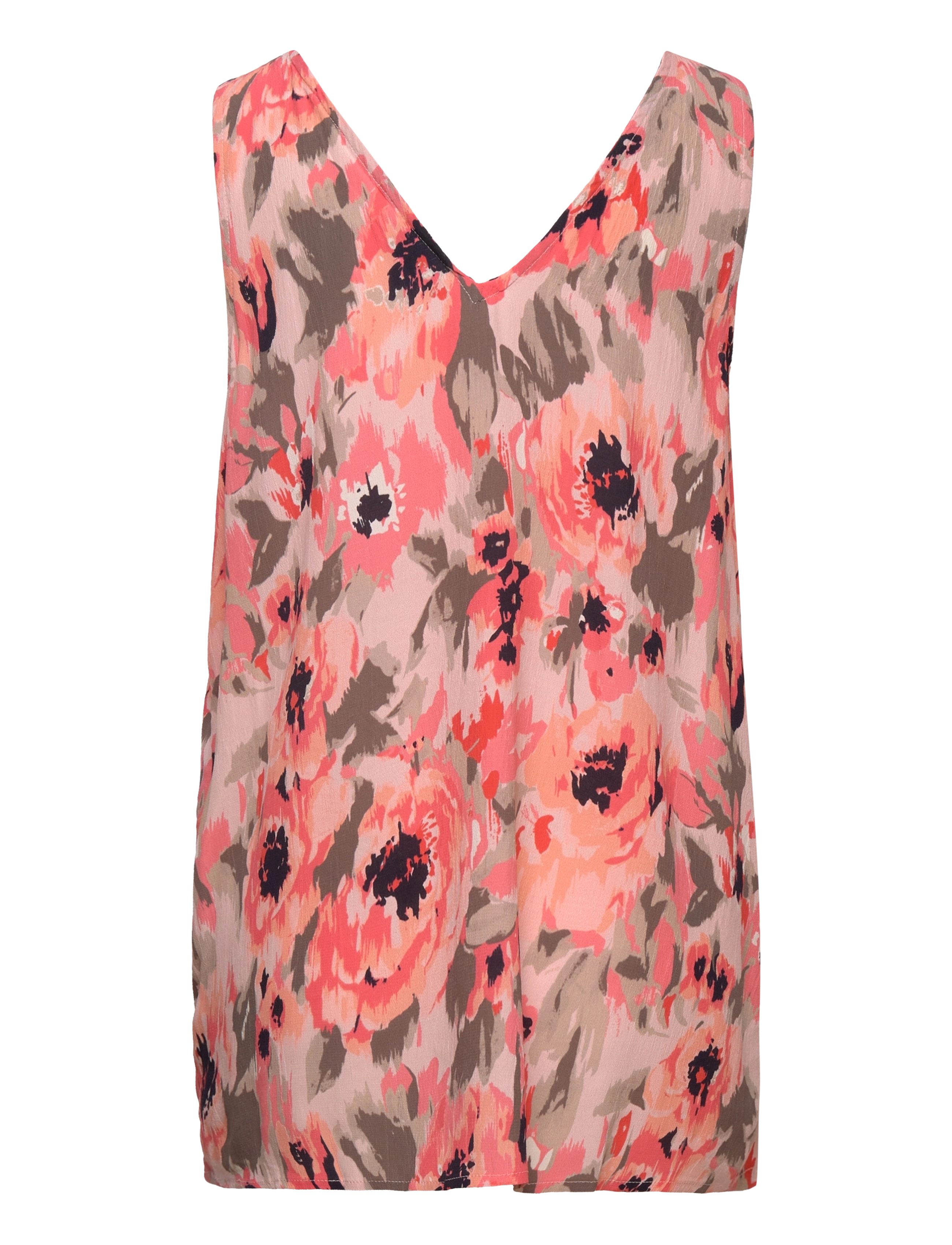 Kaffe Curve - KCcapila Top - peach / beige flower print - 1
