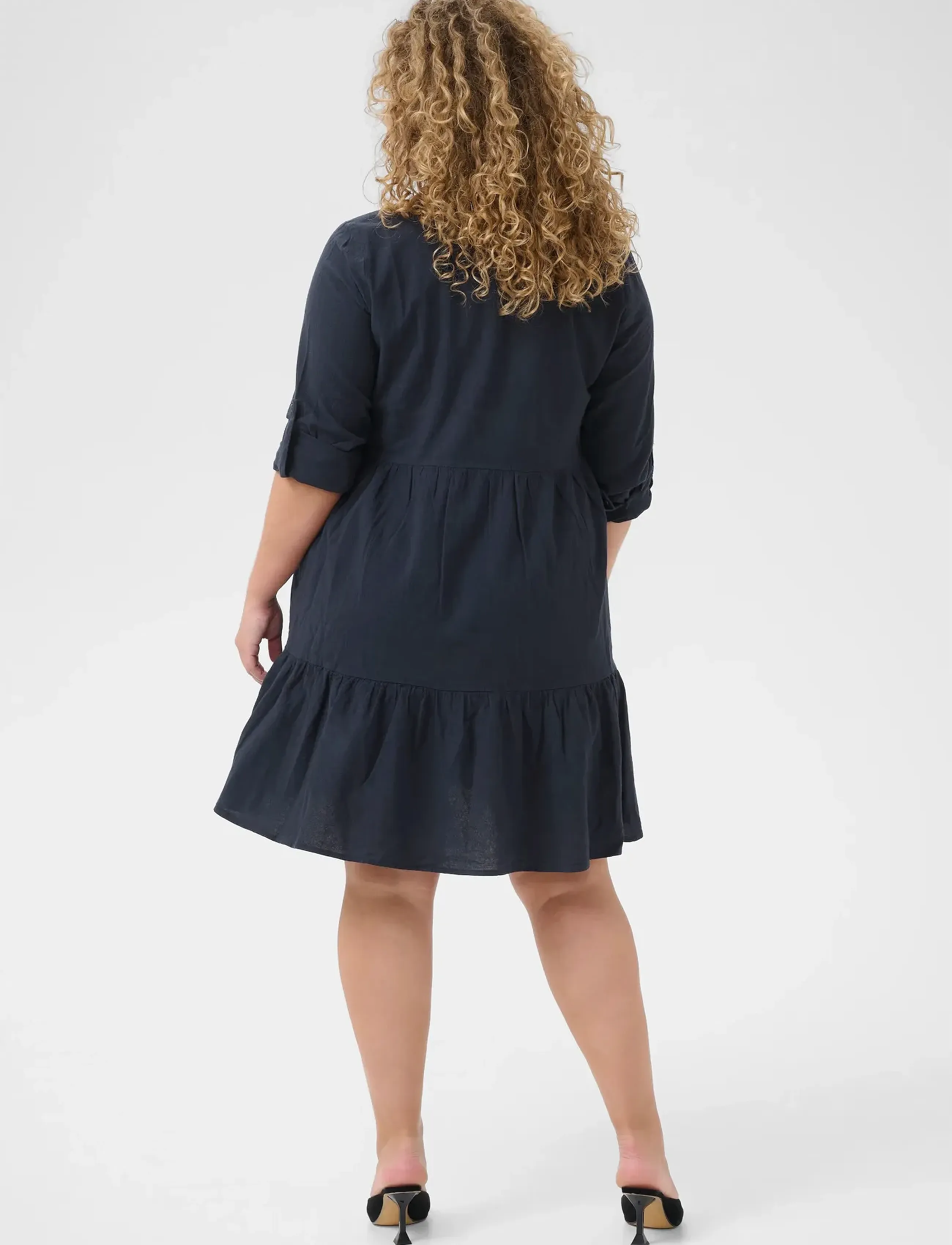 Kaffe Curve - KCnana Dress - midnight marine - 4