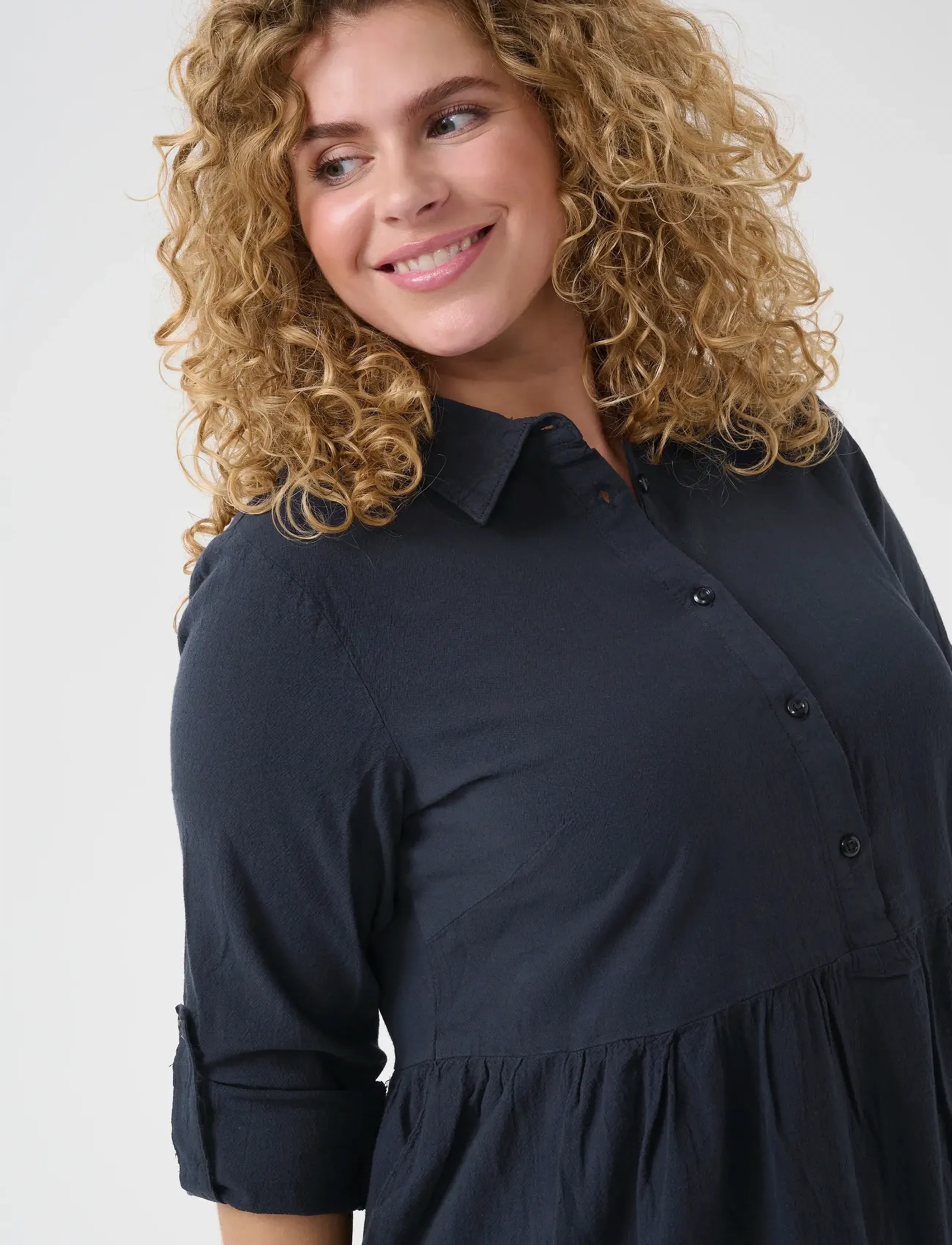 Kaffe Curve - KCnana Dress - midnight marine - 5