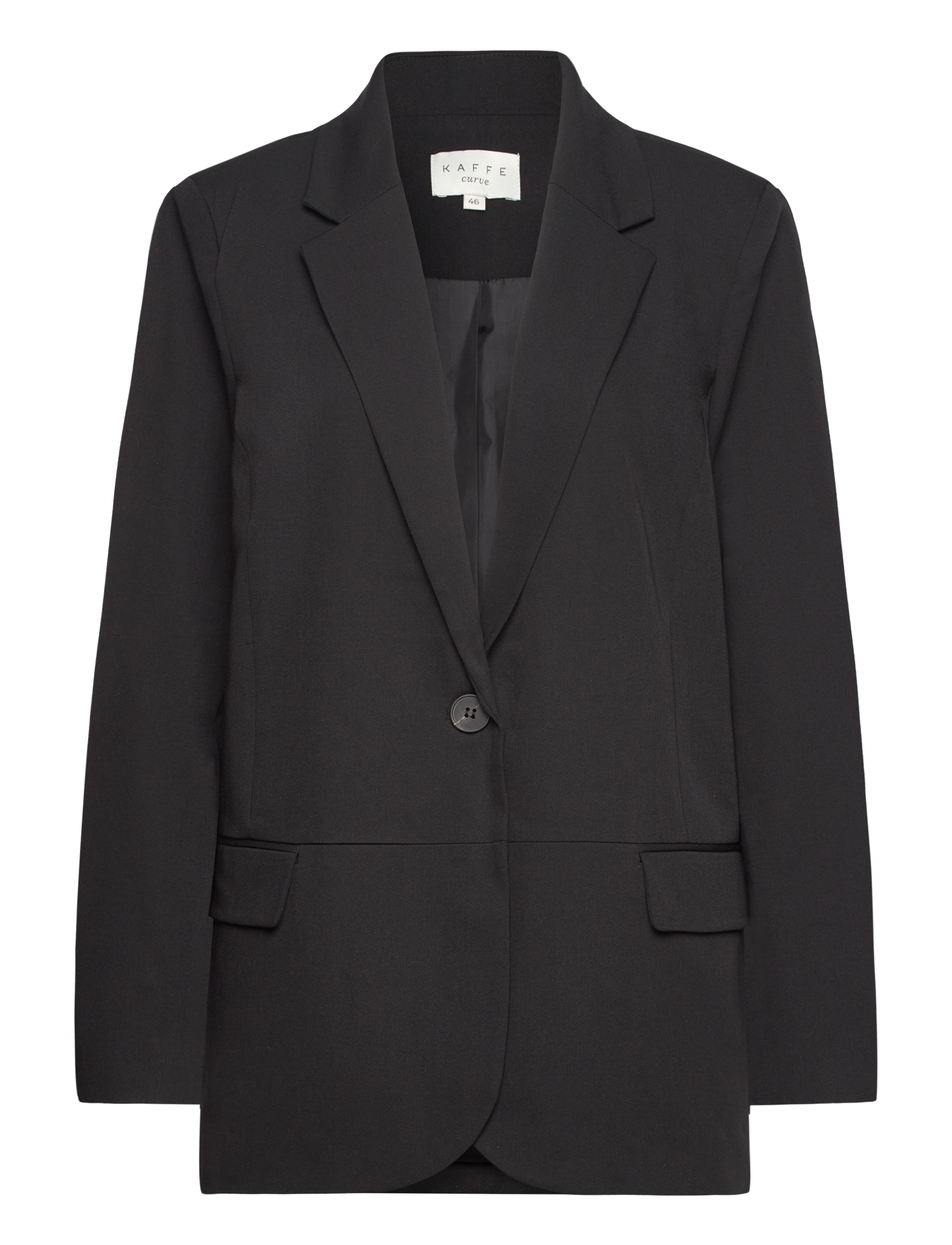KAFFE CURVE Kcsakira Blazer Schwarz - 46 - Damen
