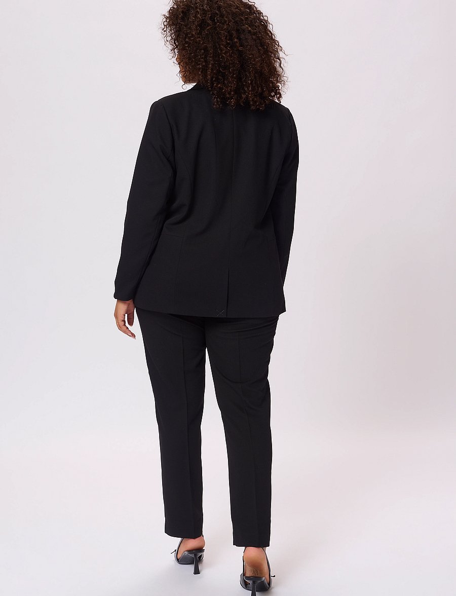 Kaffe Curve - KCsakira Blazer - enkelknäppta kavajer - black deep - 4