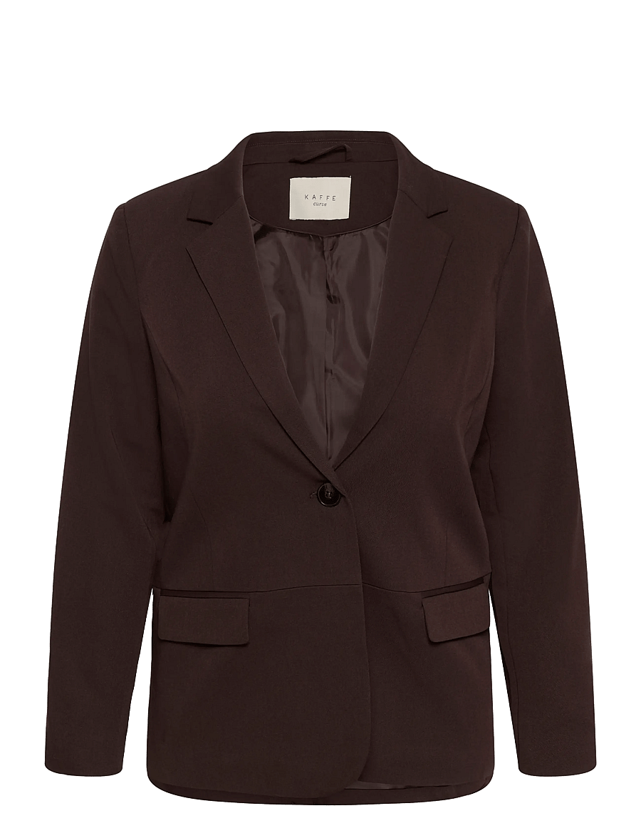 Kaffe Curve - KCsakira Blazer - enkeltradede blazere - coffee bean - 0