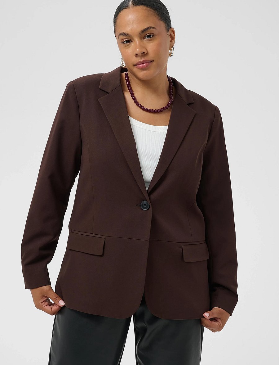 Kaffe Curve - KCsakira Blazer - enkeltradede blazere - coffee bean - 2