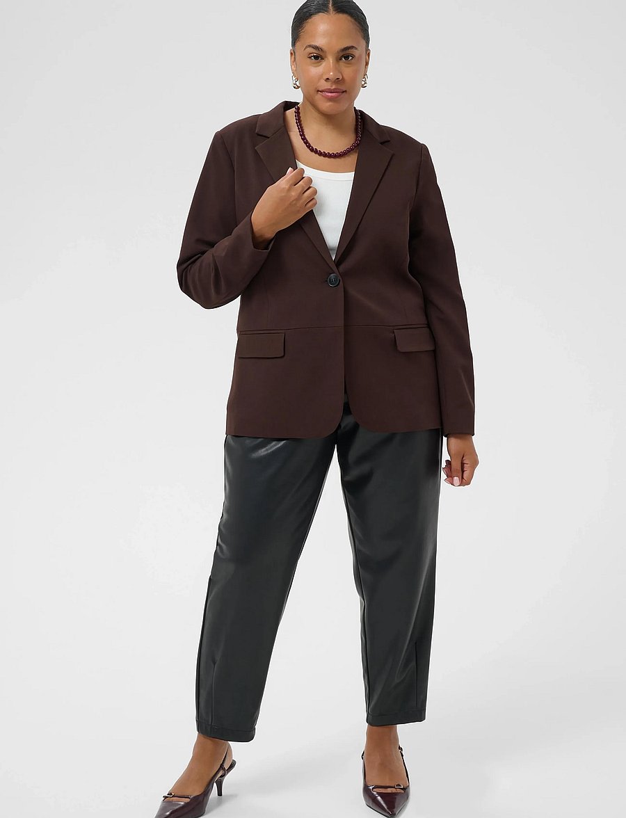 Kaffe Curve - KCsakira Blazer - enkeltradede blazere - coffee bean - 3