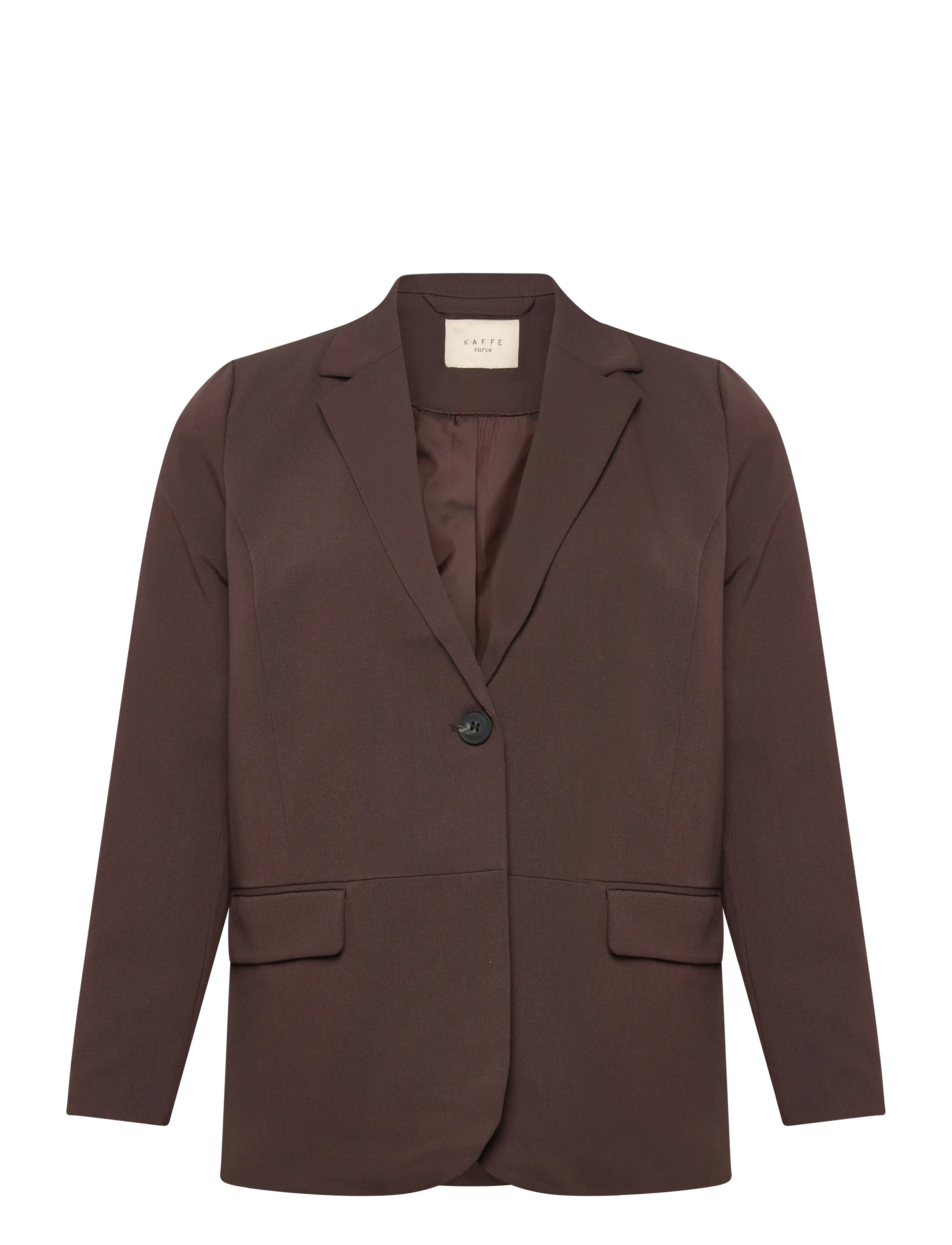 Kaffe Curve Kcsakira Blazer, 52, Burgundy, Blazere > Enkeltradede Blazere, Dame