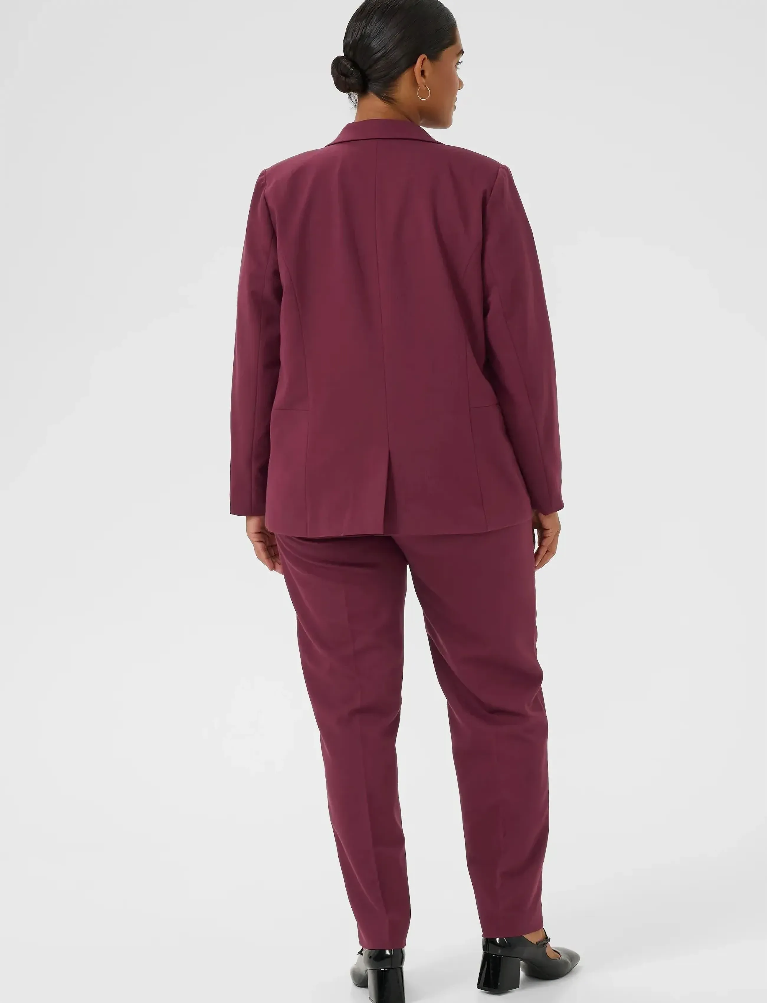 Kaffe Curve - KCsakira Blazer - festtøj til outletpriser - windsor wine - 4