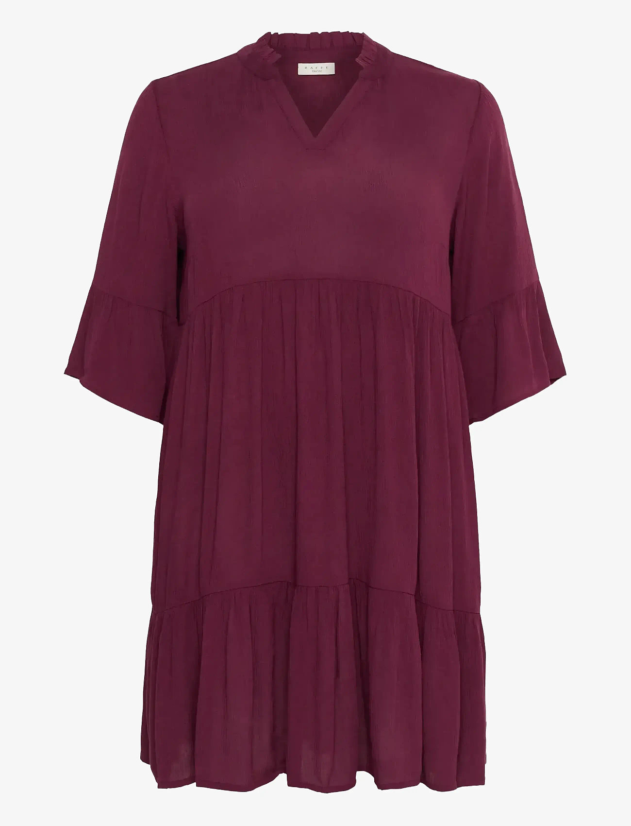 Kaffe Curve - KCmariana Ami Dress - sommarklänningar - windsor wine - 1