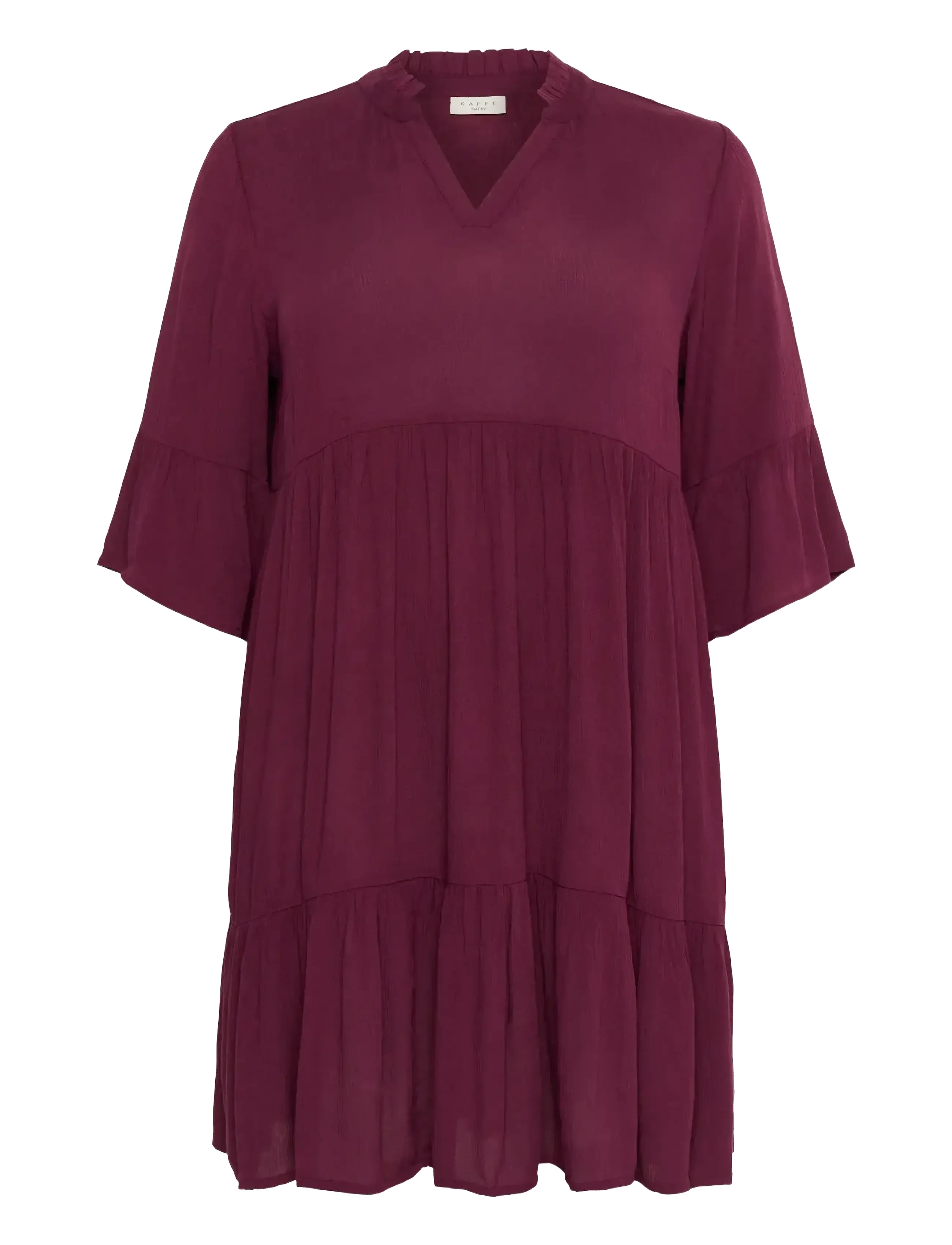 Kaffe Curve KCmariana Ami Dress - Sommarklänningar - WINDSOR WINE / red