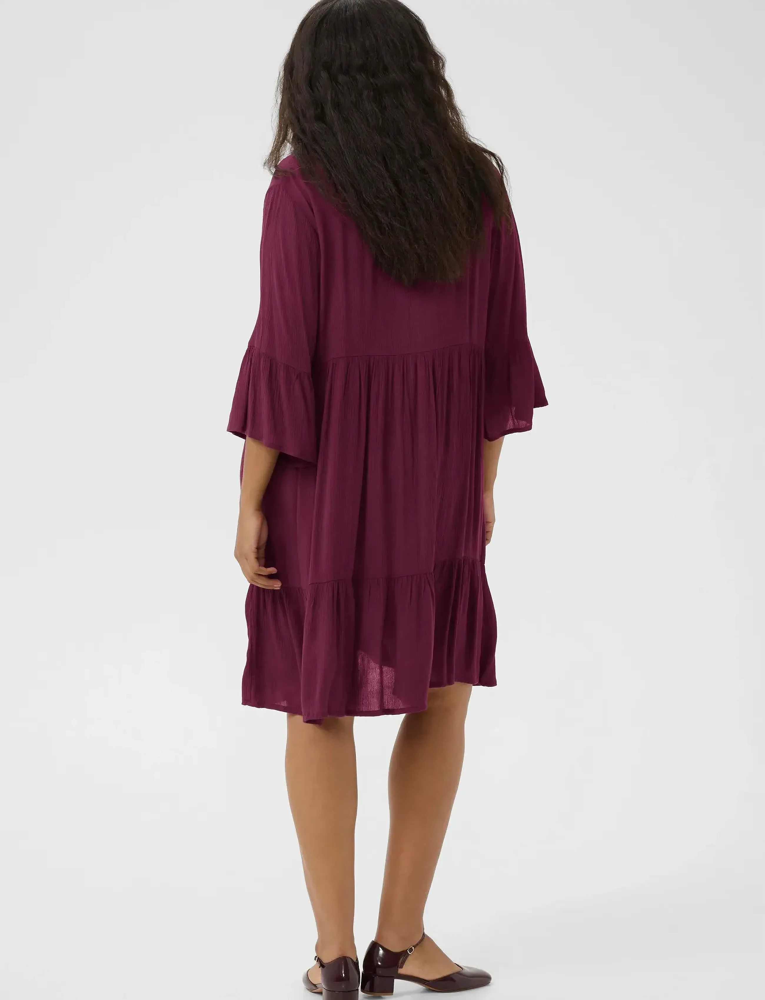 Kaffe Curve - KCmariana Ami Dress - windsor wine - 4