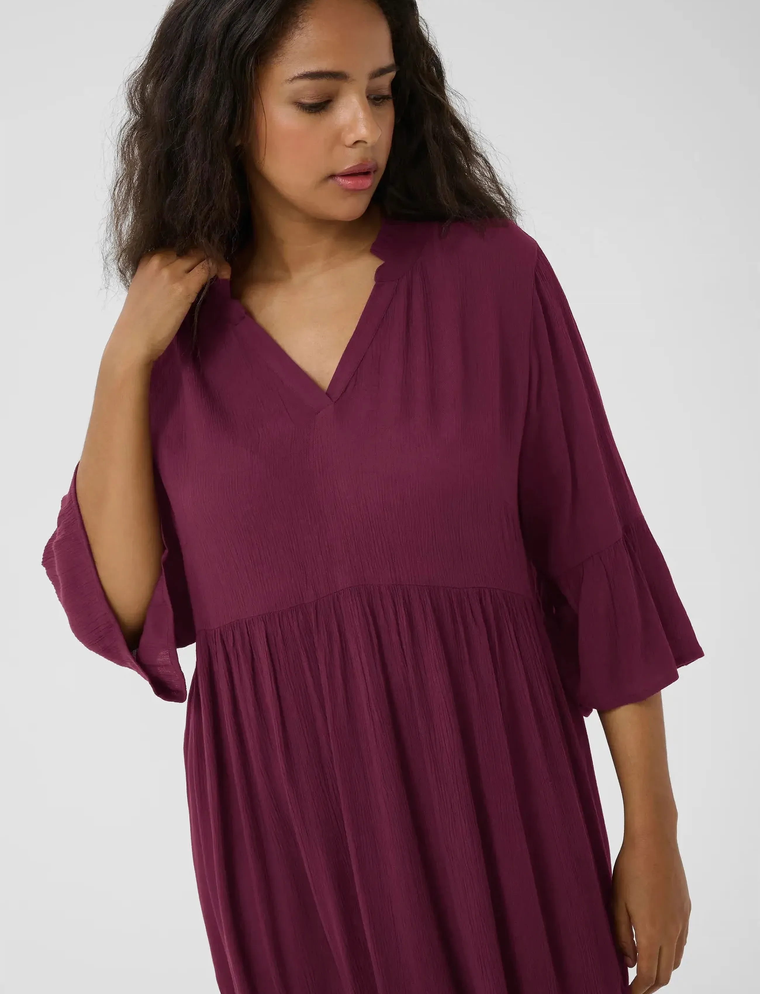 Kaffe Curve - KCmariana Ami Dress - windsor wine - 5