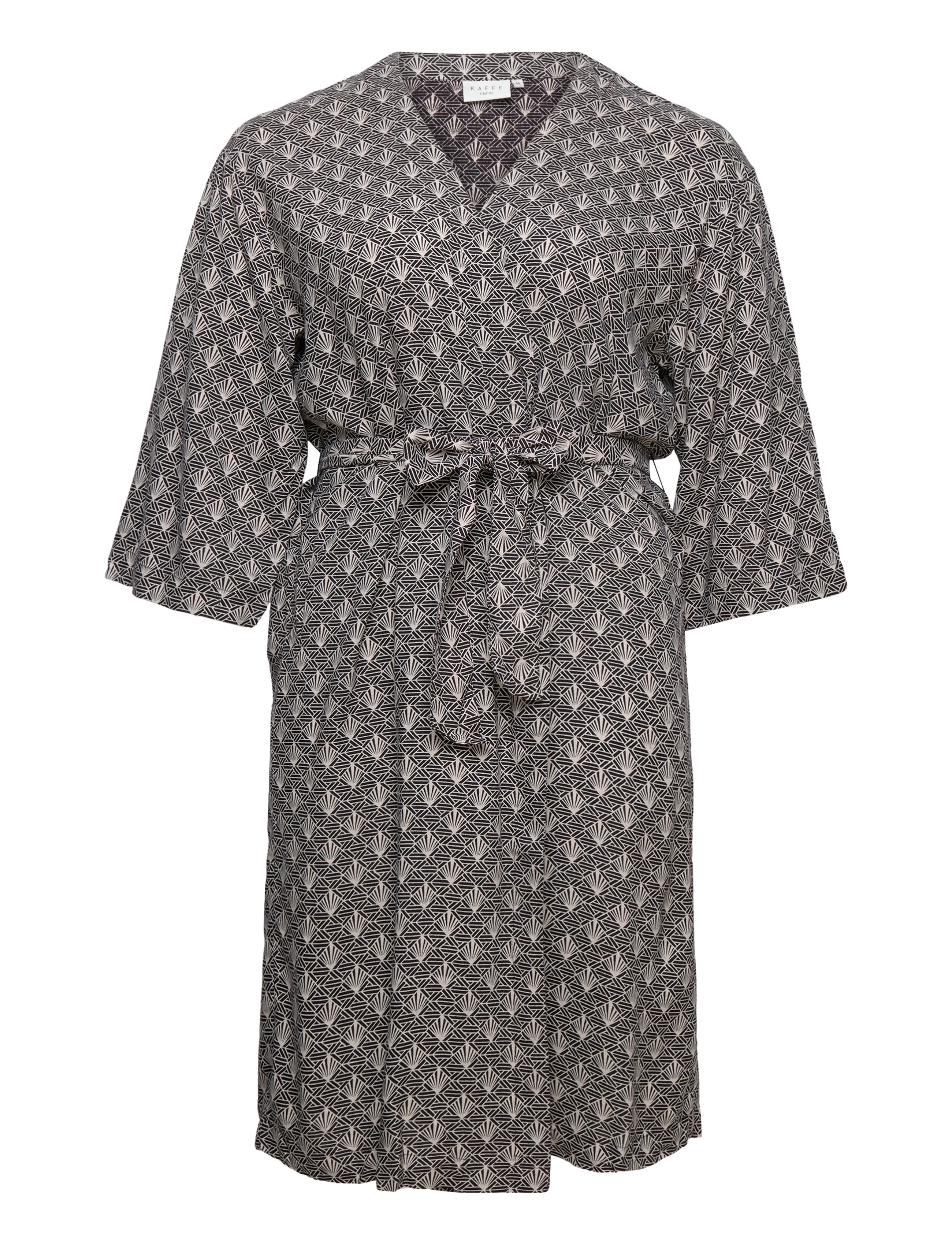 Kaffe Curve - KCvida Kimono - black / sand dollar graphic - 0