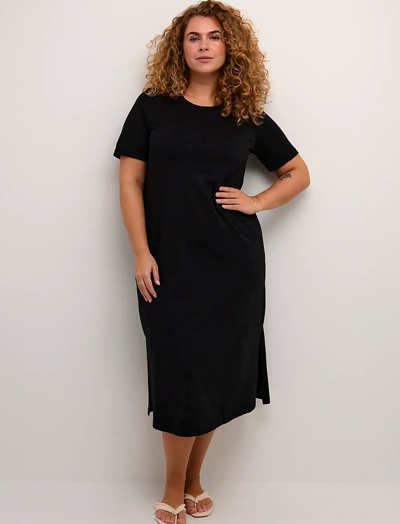 Kaffe Curve - KCcaline Dress - t-shirt-kleider - black deep - 3